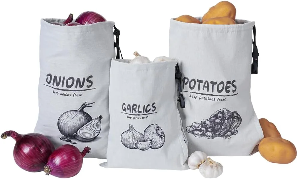 کیسه نگهداری سیب زمینی، پیاز و سیر LeCorner، کیسه نگهداری قابل استفاده مجدد سیب زمینی، پیاز و سیر برای انبار، کیسه های نگهداری سبزیجات با بند کشی، 3 عدد (کیسه سیب زمینی، پیاز و سیر) کیسه نگهداری سیب زمینی، پیاز و سیر LeCorner، کیسه نگهداری قابل استفاده مجدد سیب زمینی، پیاز و سیر برای انبار، کیسه های نگهداری سبزیجات با بند کشی، 3 عدد (کیسه سیب زمینی، پیاز و سیر)