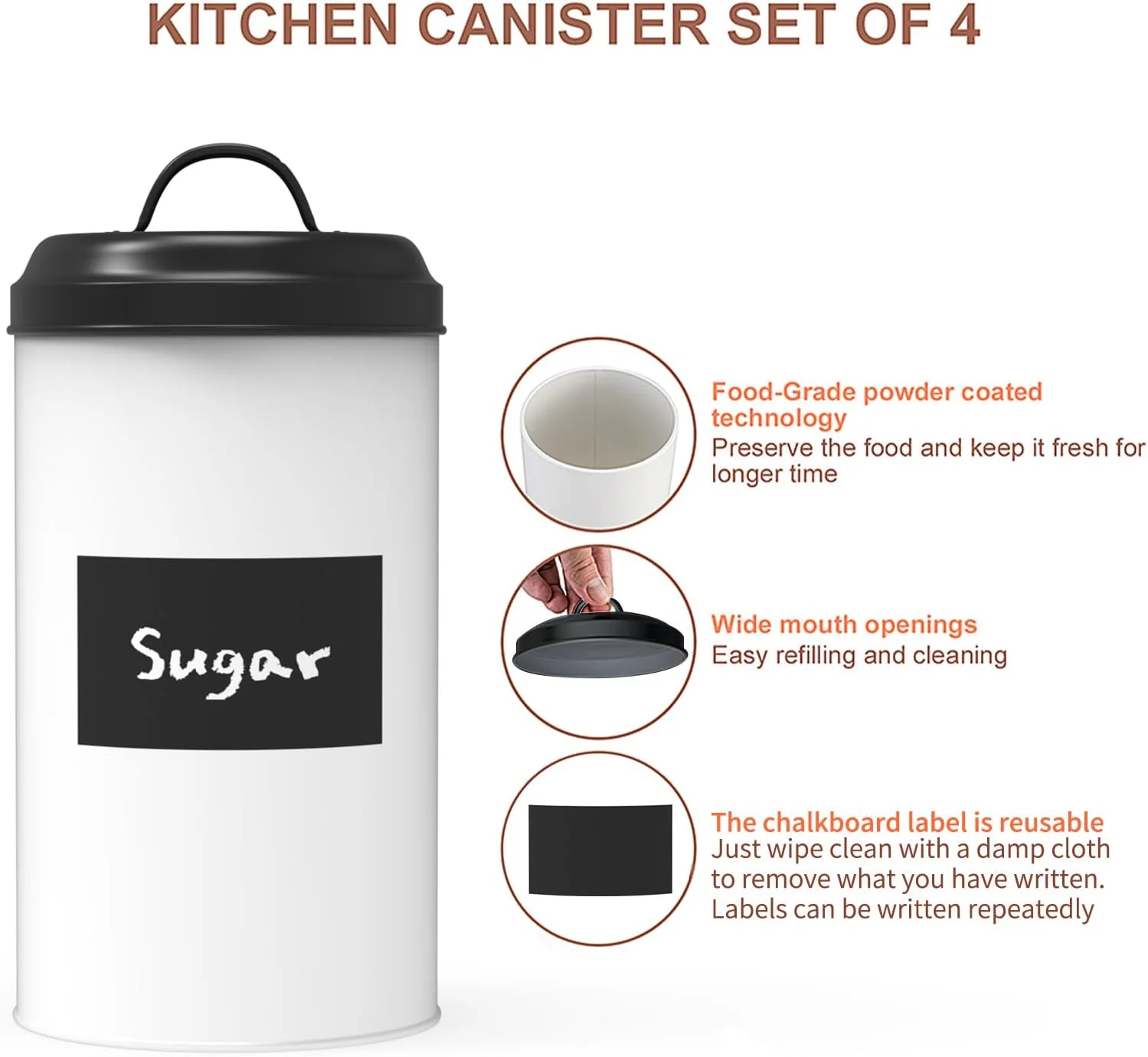 ست ظروف آشپزخانه LF LIKEFAIR با برچسب تخته سیاه، مجموعه 3 عددی، ظروف نگهداری سیب زمینی، پیاز و سیر، ظروف روستایی خانه های روستایی با سوراخ های تهویه، ظروف فلزی قدیمی سبزیجات، (سفید و مشکی)