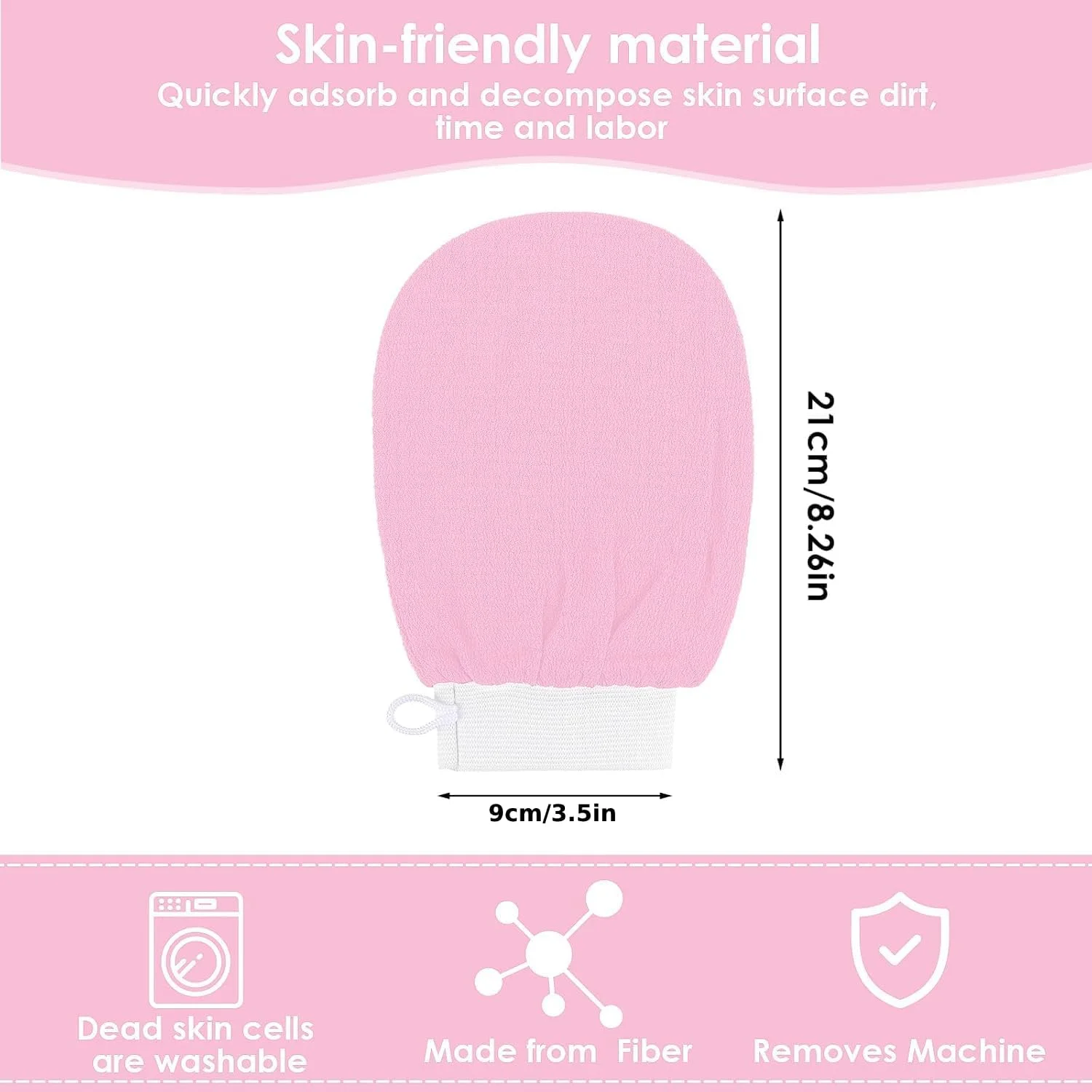 MOMENT Deep Exfoliating Glove for Body, Korean Exfoliating Mitts Deep Exfoliating Gloves Body Scrubber for Bath Shower Dead Skin Remover Keratosis Pilaris