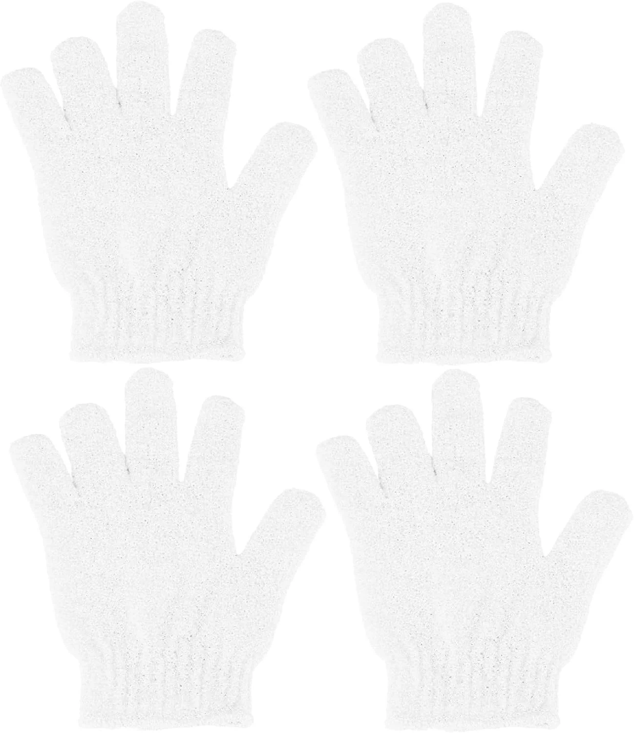 دستکش حمام MELTU، 4 عددی، دستکش لایه بردار، دستکش لایه بردار بدن، لیف دستکشی حمام برای آقایان و بانوان (سفید، 4 عددی) دستکش حمام MELTU، 4 عددی، دستکش لایه بردار، دستکش لایه بردار بدن، لیف دستکشی حمام برای آقایان و بانوان (سفید، 4 عددی)