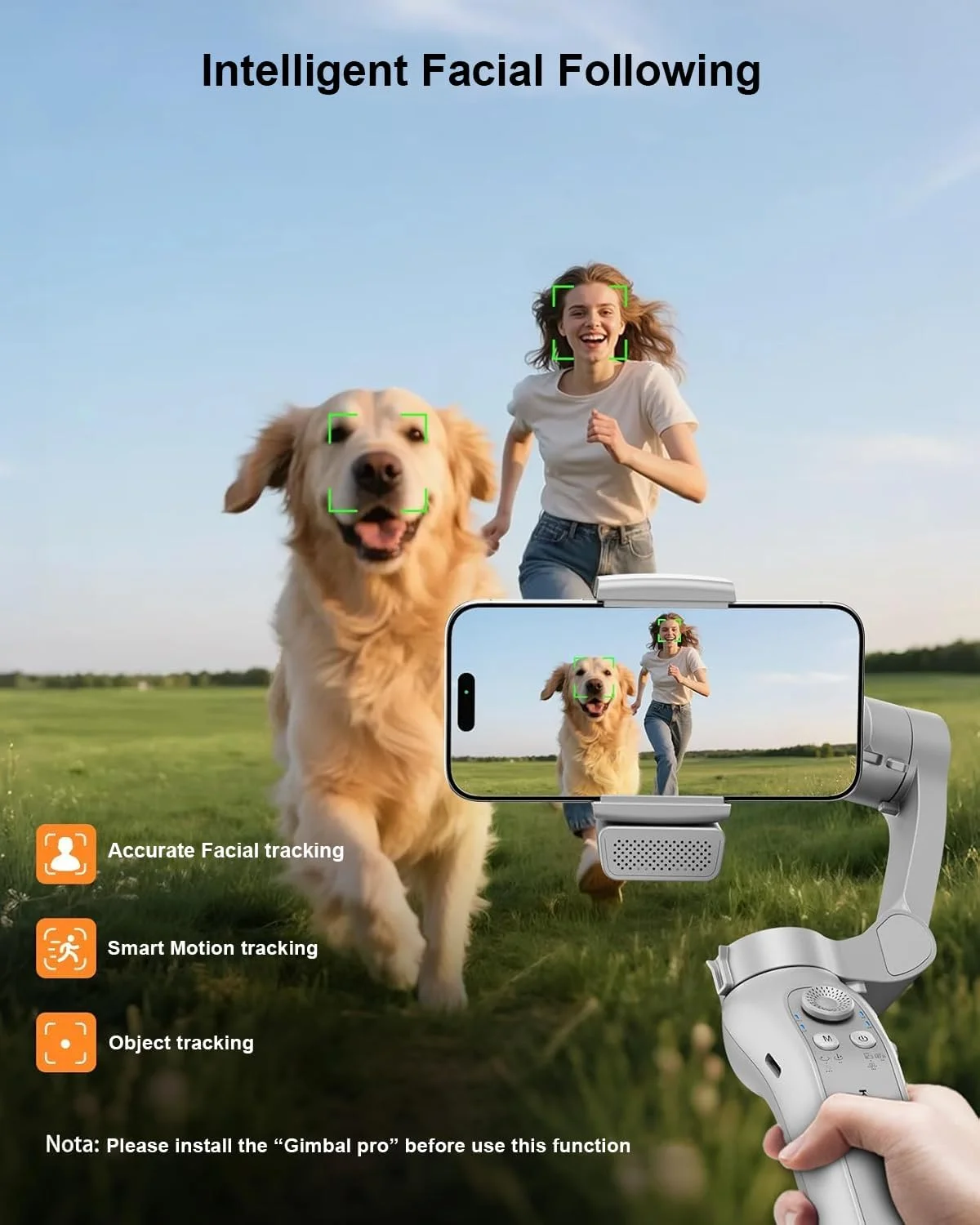 لرزشگیر گیمبال 3 محوره KOSCHEAL برای گوشی های هوشمند با سنسور ردیابی هوش مصنوعی و نور پرکننده مغناطیسی، گیمبال تاشو و قابل حمل برای آیفون و اندروید، پشتیبانی از چرخش 360 درجه عمودی و افقی لرزشگیر گیمبال 3 محوره KOSCHEAL برای گوشی های هوشمند با سنسور ردیابی هوش مصنوعی و نور پرکننده مغناطیسی، گیمبال تاشو و قابل حمل برای آیفون و اندروید، پشتیبانی از چرخش 360 درجه عمودی و افقی