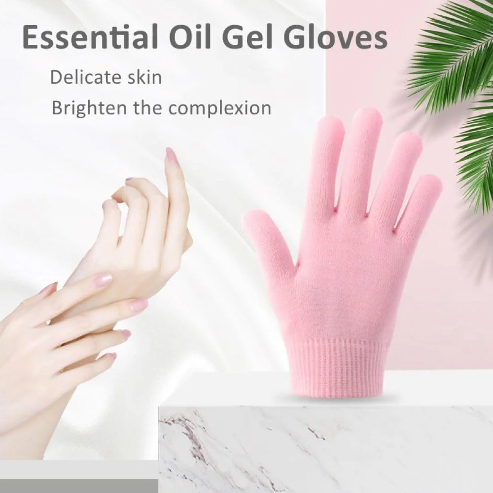 دستکش ژلی اسپا، دستکش مرطوب کننده قابل استفاده مجدد، ضد چروک و ضد پیری، مراقبت از دست صاف، ماسک لایه بردار سفید کننده دست برای زنان، 1 جفت دستکش ژلی اسپا، دستکش مرطوب کننده قابل استفاده مجدد، ضد چروک و ضد پیری، مراقبت از دست صاف، ماسک لایه بردار سفید کننده دست برای زنان، 1 جفت