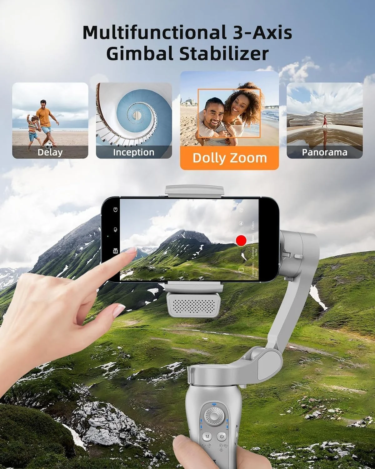 لرزشگیر گیمبال 3 محوره KOSCHEAL برای گوشی های هوشمند با سنسور ردیابی هوش مصنوعی و نور پرکننده مغناطیسی، گیمبال تاشو و قابل حمل برای آیفون و اندروید، پشتیبانی از چرخش 360 درجه عمودی و افقی لرزشگیر گیمبال 3 محوره KOSCHEAL برای گوشی های هوشمند با سنسور ردیابی هوش مصنوعی و نور پرکننده مغناطیسی، گیمبال تاشو و قابل حمل برای آیفون و اندروید، پشتیبانی از چرخش 360 درجه عمودی و افقی