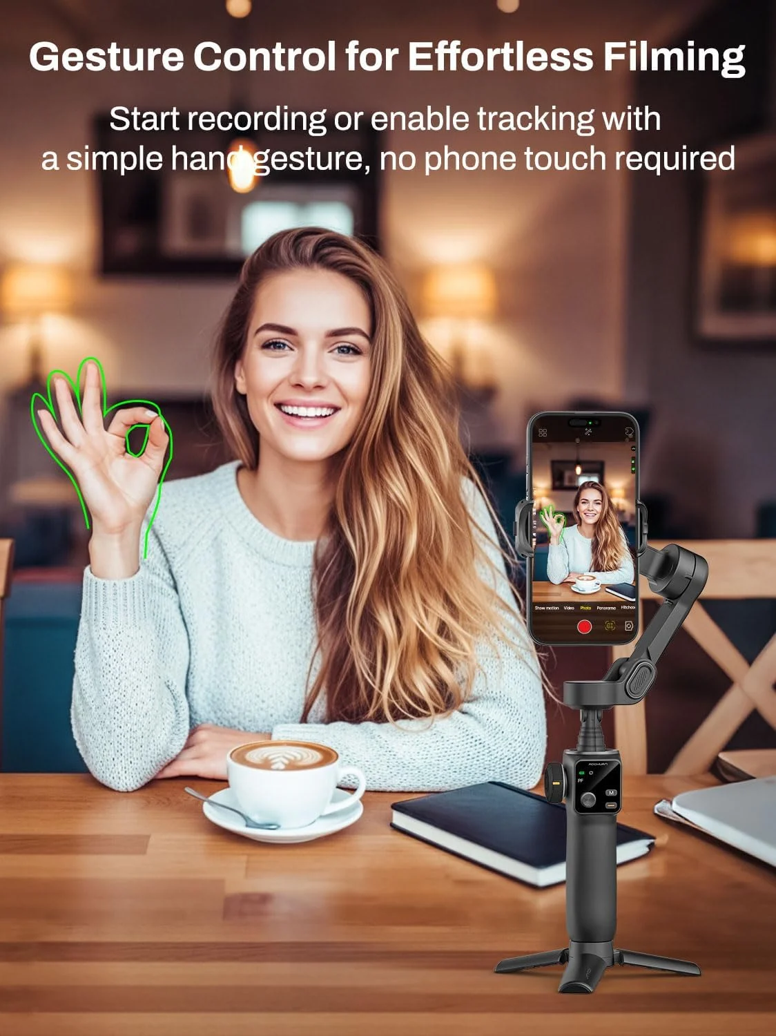 لرزشگیر گیمبال AOCHUAN برای آیفون با ریموت بلوتوث، لرزشگیر 3 محوره گوشی با میله افزایش طول 7.8 اینچی، گیمبال گوشی هوشمند با ردیابی چهره هوش مصنوعی، کنترل حرکتی برای فیلمبرداری - کیت Smart V8 مشکی لرزشگیر گیمبال AOCHUAN برای آیفون با ریموت بلوتوث، لرزشگیر 3 محوره گوشی با میله افزایش طول 7.8 اینچی، گیمبال گوشی هوشمند با ردیابی چهره هوش مصنوعی، کنترل حرکتی برای فیلمبرداری - کیت Smart V8 مشکی