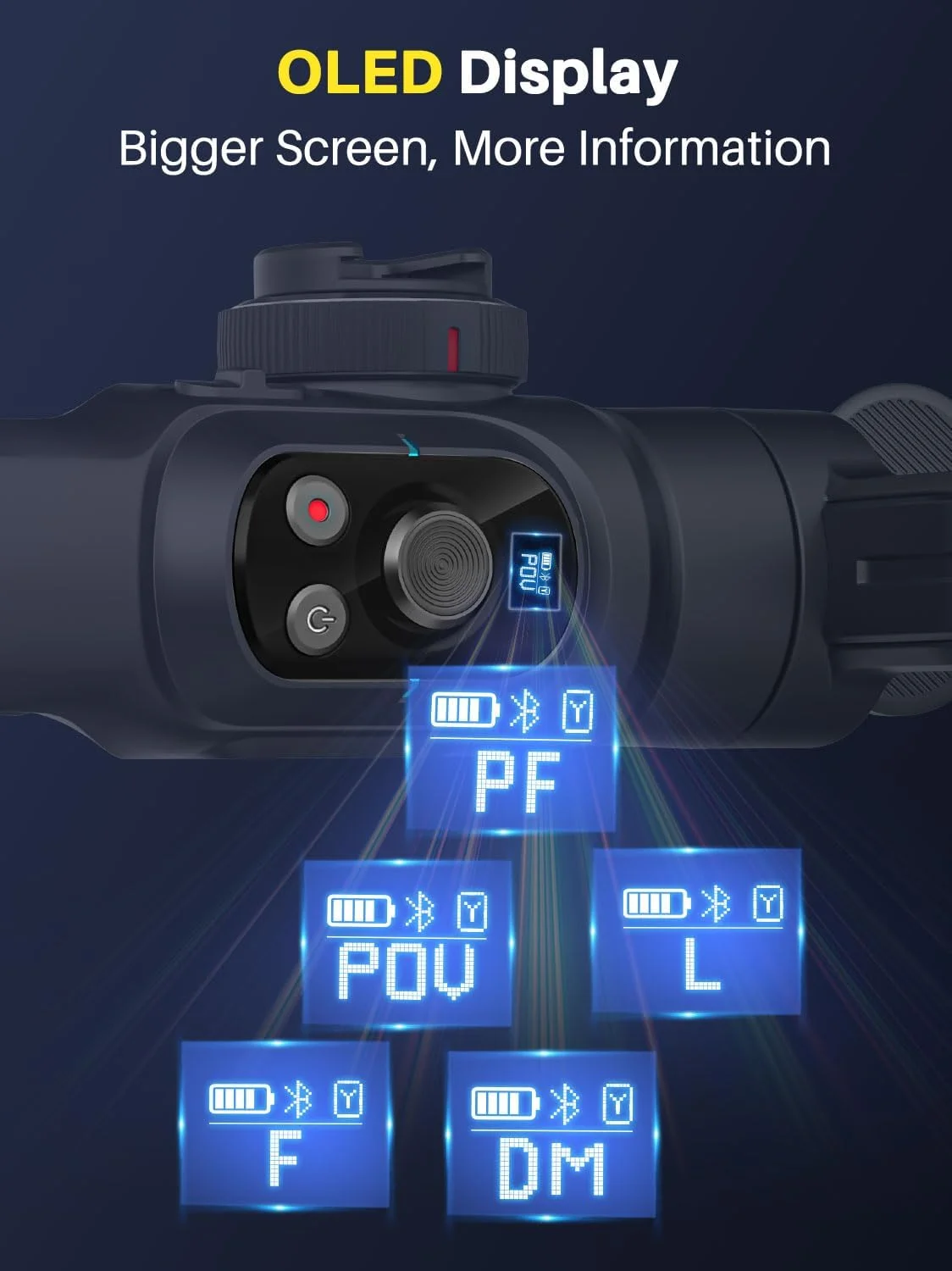 لرزشگیر گیمبال موبایل هوشمند AOCHUAN S2 Pro به همراه میکروفون یقه ای بی سیم، میله افزایش طول 18 سانتی متری و نور پرکننده داخلی، گیمبال 3 محوره حرفه ای برای آیفون و اندروید برای ضبط ویدیو