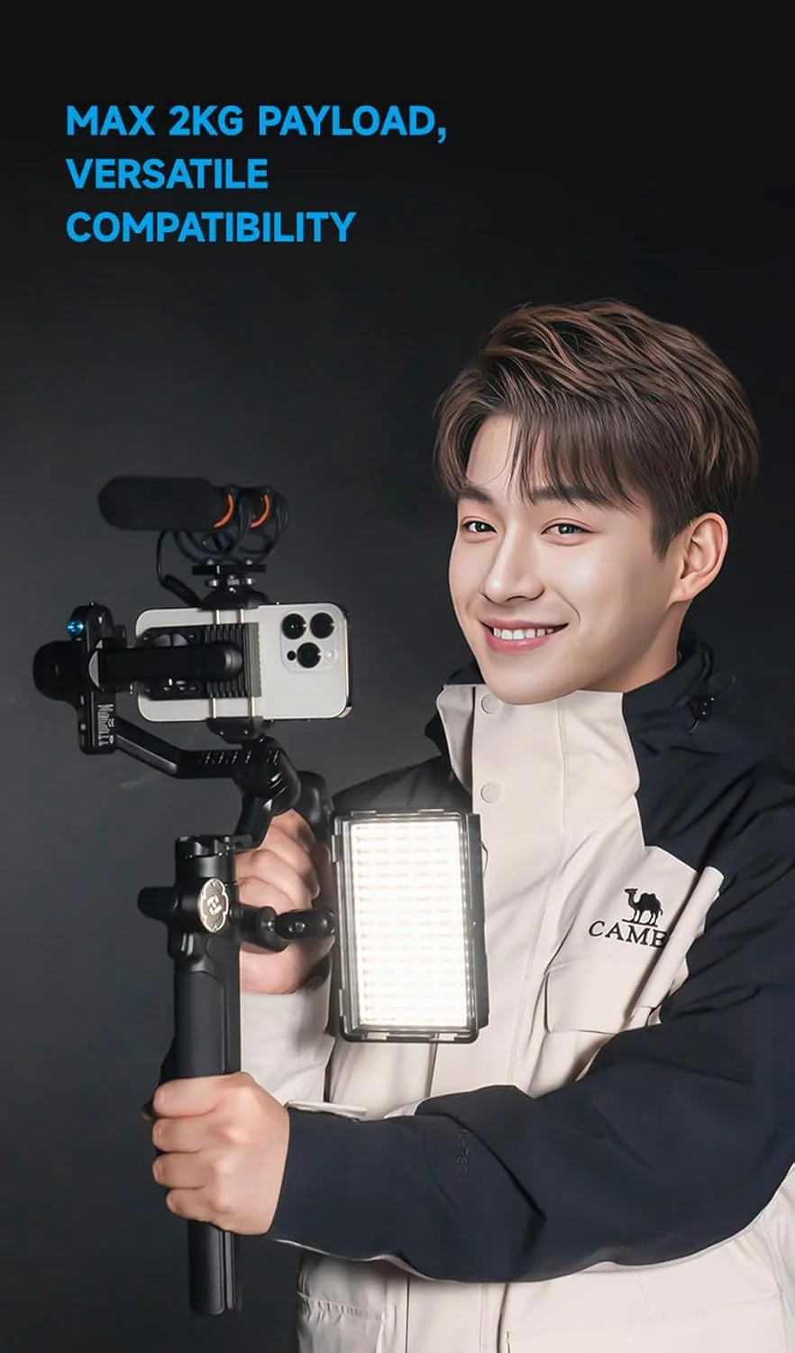 لرزشگیر گیمبال FeiyuTech SCORP Mini 3 برای گوشی های هوشمند، دارای ماژول ردیابی هوش مصنوعی و فن خنک کننده داخلی، گیمبال 3 محوره تلفن با ظرفیت حمل 2 کیلوگرم با طراحی گریپ یکپارچه، لرزشگیر گیمبال برای آیفون و اندروید لرزشگیر گیمبال FeiyuTech SCORP Mini 3 برای گوشی های هوشمند، دارای ماژول ردیابی هوش مصنوعی و فن خنک کننده داخلی، گیمبال 3 محوره تلفن با ظرفیت حمل 2 کیلوگرم با طراحی گریپ یکپارچه، لرزشگیر گیمبال برای آیفون و اندروید