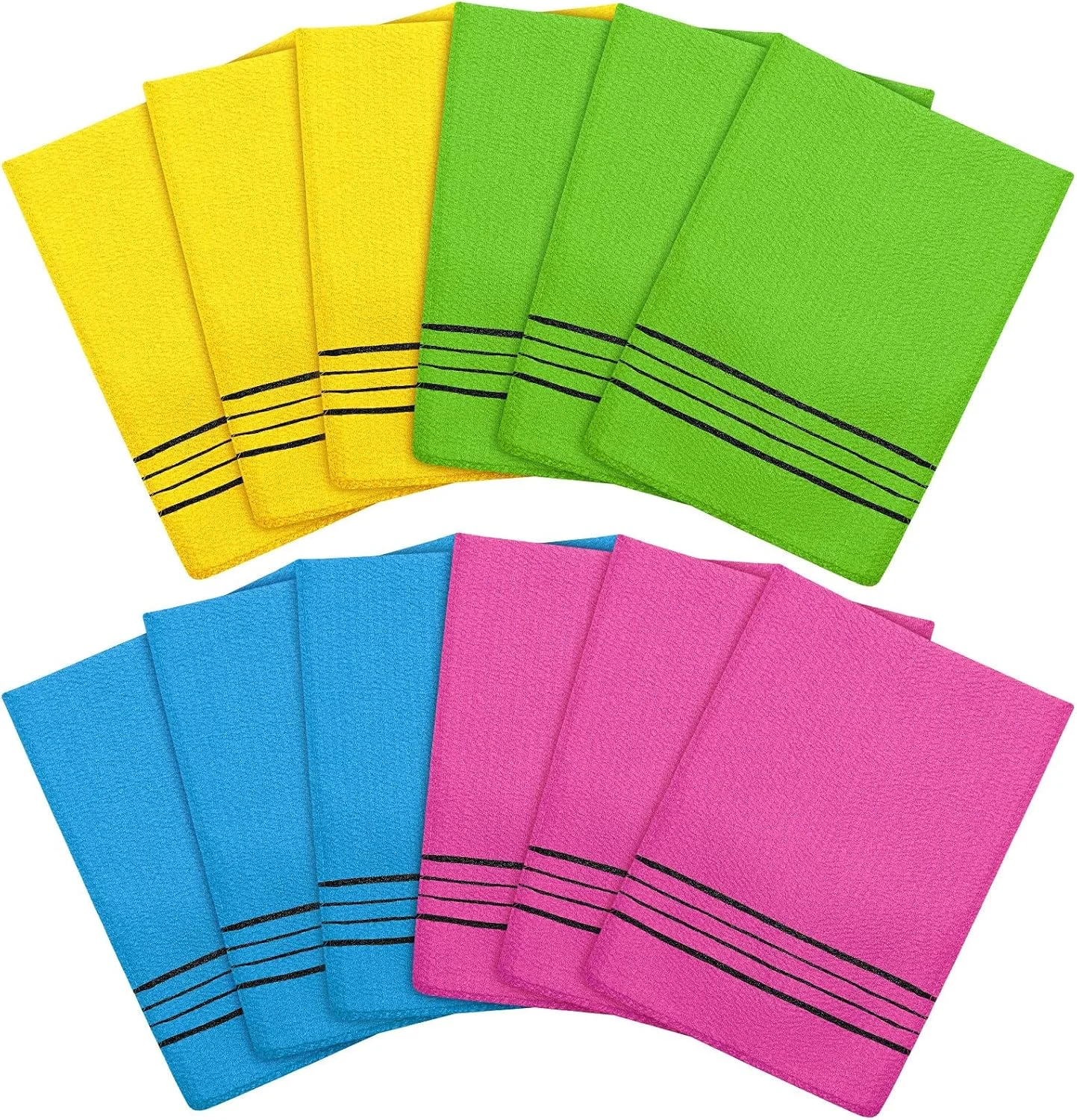 MAKINGTEC 20pc Korean Exfoliating Towels, Multicolor, Rayon, Exfoliating, Italian Bath Towels MAKINGTEC 20pc Korean Exfoliating Towels, Multicolor, Rayon, Exfoliating, Italian Bath Towels