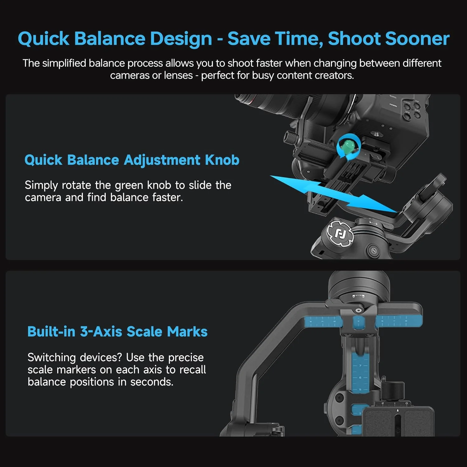 گیمبال دوربین Feiyutech SCORP-C2 [رسمی] با ردیابی هوش مصنوعی 4.0، تثبیت کننده گیمبال 3 محوره برای دوربین DSLR/Mirrorless، بارگیری 3.5 کیلوگرم، دسته عقب یکپارچه، پنل کنترل دکمه ای، تصویربرداری عمودی بومی