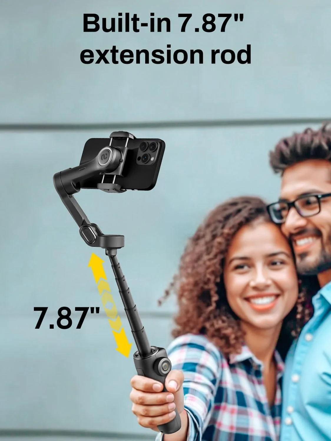 AOCHUAN 3-Axis Gimbal Stabilizer for iPhone, Smartphone Gimbal w/7.8" Extension Rod, OLED Display, Phone Stabilizer w/Face Tracking, Gesture Control, Video Record for iPhone & Android - Smart V8 Black AOCHUAN 3-Axis Gimbal Stabilizer for iPhone, Smartphone Gimbal w/7.8" Extension Rod, OLED Display, Phone Stabilizer w/Face Tracking, Gesture Control, Video Record for iPhone & Android - Smart V8 Black