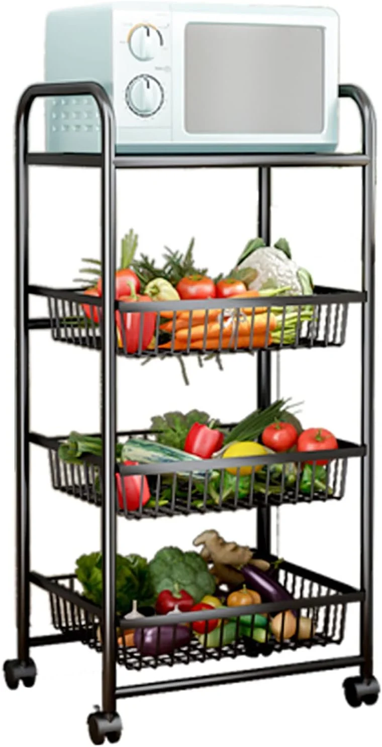 سبد میوه 5 طبقه برای آشپزخانه، سبد سیمی قابل انباشت سبد نگهداری میوه و سبزیجات با چرخ، قفسه سطل های نگهداری سیب زمینی و پیاز برای انبار آشپزخانه، سبد میوه و سبزیجات مشکی سبد میوه 5 طبقه برای آشپزخانه، سبد سیمی قابل انباشت سبد نگهداری میوه و سبزیجات با چرخ، قفسه سطل های نگهداری سیب زمینی و پیاز برای انبار آشپزخانه، سبد میوه و سبزیجات مشکی