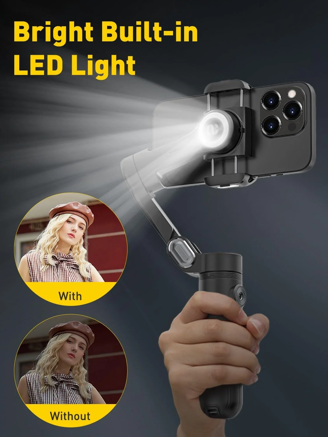 لرزشگیر گیمبال 3 محوره AOCHUAN برای آیفون 15/14/13 پرو مکس اندروید، گیمبال تاشو گوشی هوشمند با نور پرکننده داخلی، رزوه 1/4، کیت ولاگینگ ضد لرزش حرفه ای برای TikTok YouTube (Smart X Black) لرزشگیر گیمبال 3 محوره AOCHUAN برای آیفون 15/14/13 پرو مکس اندروید، گیمبال تاشو گوشی هوشمند با نور پرکننده داخلی، رزوه 1/4، کیت ولاگینگ ضد لرزش حرفه ای برای TikTok YouTube (Smart X Black)