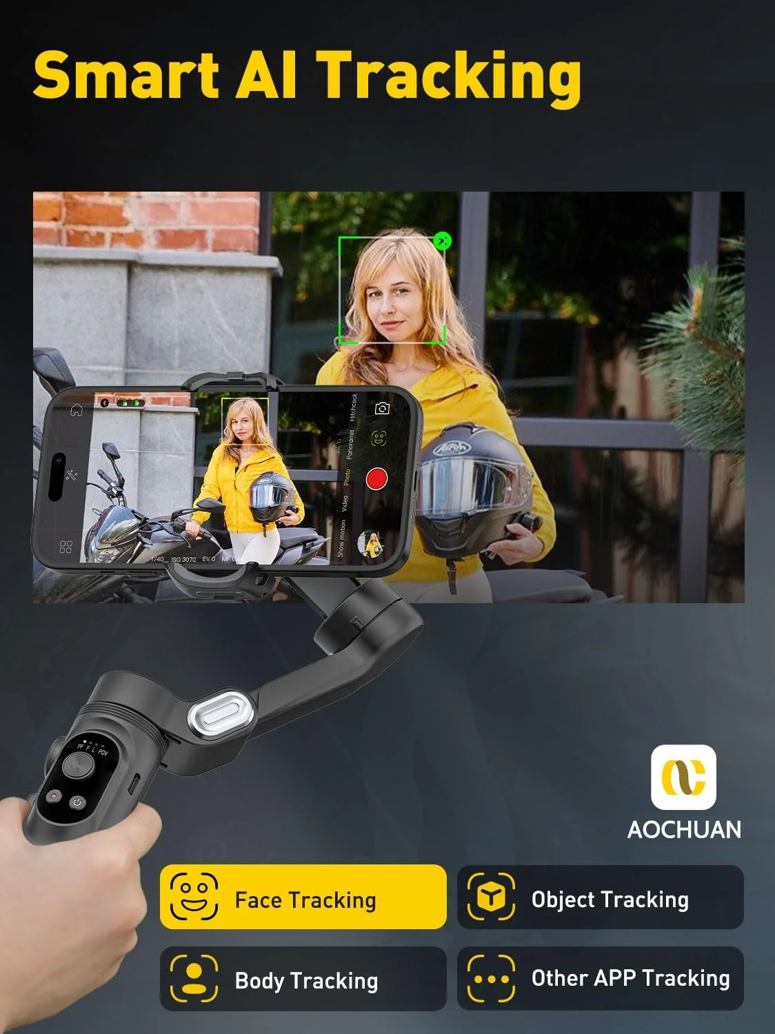 لرزشگیر گیمبال 3 محوره AOCHUAN برای آیفون 15/14/13 پرو مکس اندروید، گیمبال تاشو گوشی هوشمند با نور پرکننده داخلی، رزوه 1/4، کیت ولاگینگ ضد لرزش حرفه ای برای TikTok YouTube (Smart X Black) لرزشگیر گیمبال 3 محوره AOCHUAN برای آیفون 15/14/13 پرو مکس اندروید، گیمبال تاشو گوشی هوشمند با نور پرکننده داخلی، رزوه 1/4، کیت ولاگینگ ضد لرزش حرفه ای برای TikTok YouTube (Smart X Black)