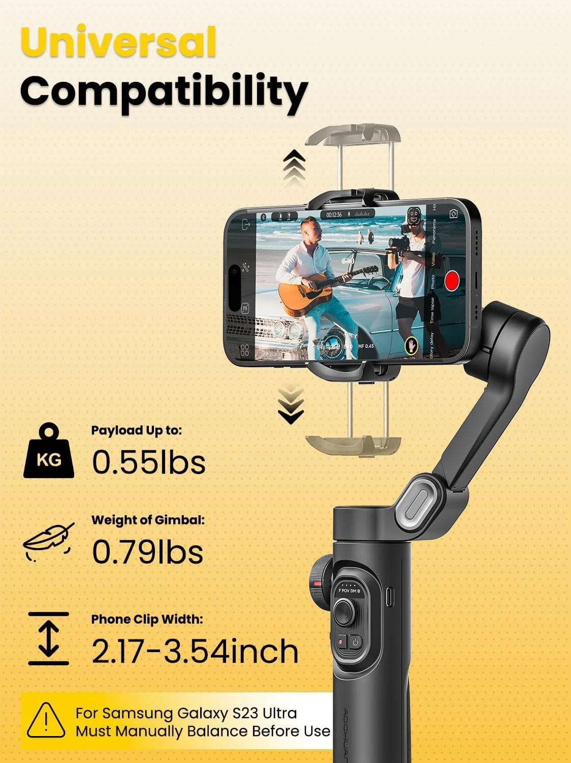 لرزشگیر گیمبال تاشو و قابل حمل AOCHUAN برای تلفن هوشمند، لرزشگیر دستی 3 محوره تلفن برای ضبط ویدیو، گیمبال تلفن همراه برای TikTok YouTube Vlog Selfie، ردیابی خودکار چهره (Smart XE) لرزشگیر گیمبال تاشو و قابل حمل AOCHUAN برای تلفن هوشمند، لرزشگیر دستی 3 محوره تلفن برای ضبط ویدیو، گیمبال تلفن همراه برای TikTok YouTube Vlog Selfie، ردیابی خودکار چهره (Smart XE)