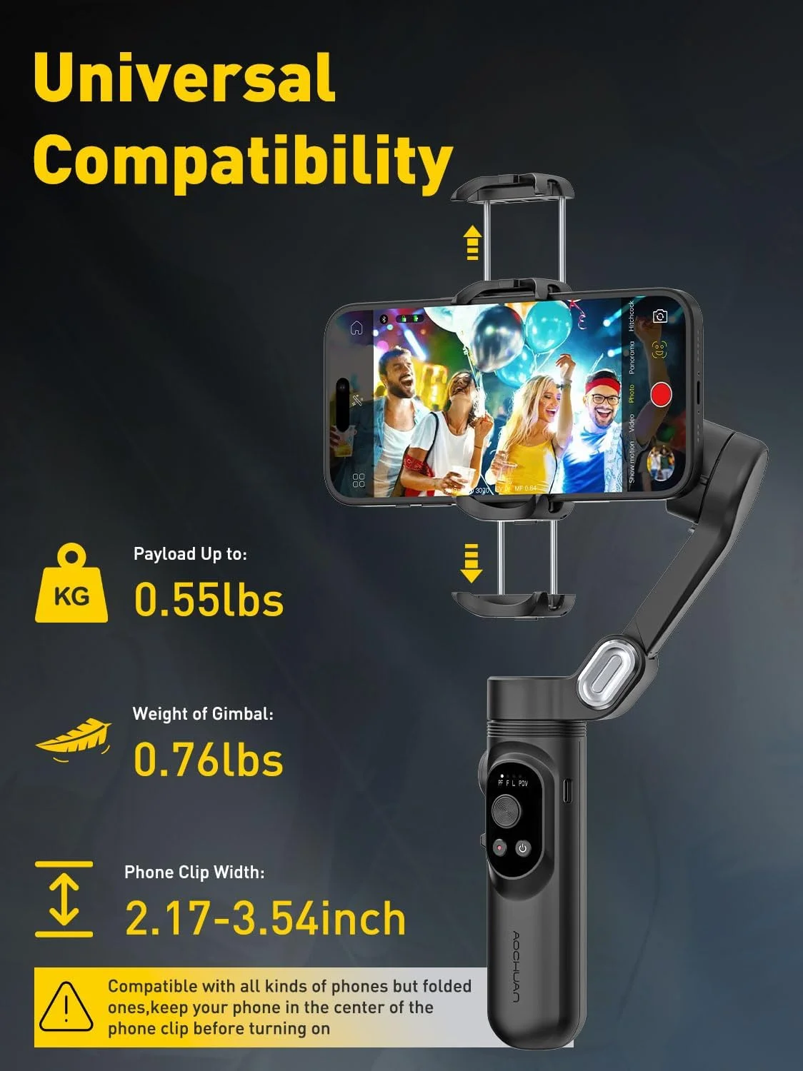 لرزشگیر گیمبال 3 محوره AOCHUAN برای آیفون 15/14/13 پرو مکس اندروید، گیمبال تاشو گوشی هوشمند با نور پرکننده داخلی، رزوه 1/4، کیت ولاگینگ ضد لرزش حرفه ای برای TikTok YouTube (Smart X Black) لرزشگیر گیمبال 3 محوره AOCHUAN برای آیفون 15/14/13 پرو مکس اندروید، گیمبال تاشو گوشی هوشمند با نور پرکننده داخلی، رزوه 1/4، کیت ولاگینگ ضد لرزش حرفه ای برای TikTok YouTube (Smart X Black)