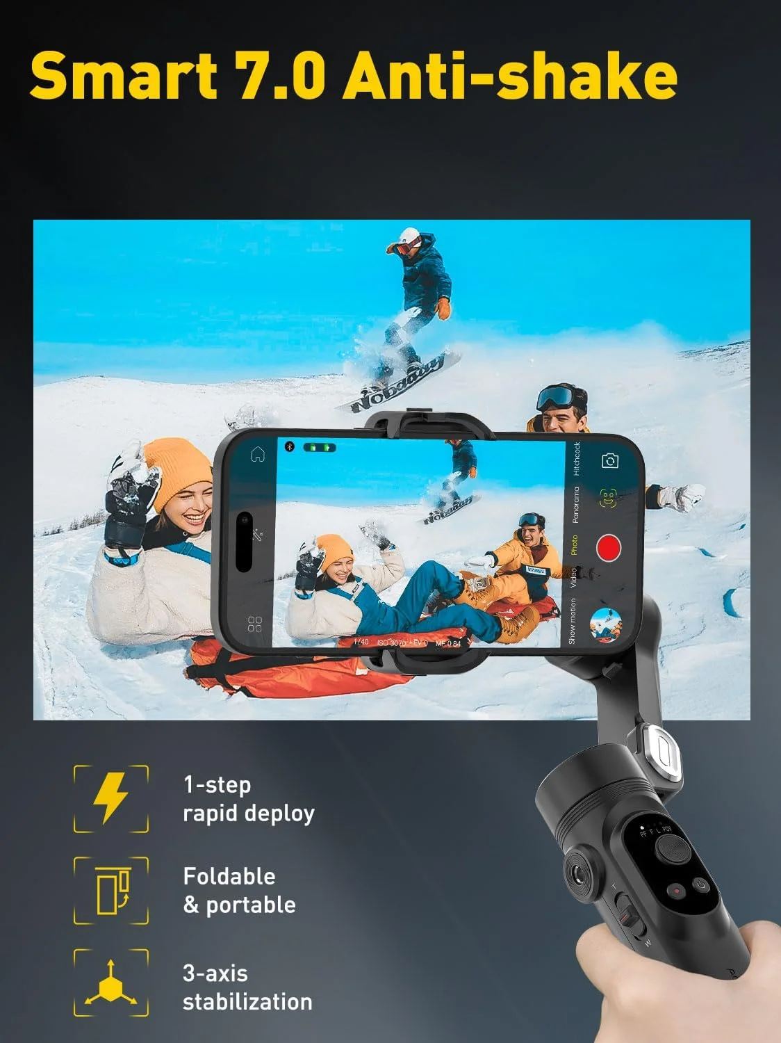 لرزشگیر گیمبال 3 محوره AOCHUAN برای آیفون 15/14/13 پرو مکس اندروید، گیمبال تاشو گوشی هوشمند با نور پرکننده داخلی، رزوه 1/4، کیت ولاگینگ ضد لرزش حرفه ای برای TikTok YouTube (Smart X Black) لرزشگیر گیمبال 3 محوره AOCHUAN برای آیفون 15/14/13 پرو مکس اندروید، گیمبال تاشو گوشی هوشمند با نور پرکننده داخلی، رزوه 1/4، کیت ولاگینگ ضد لرزش حرفه ای برای TikTok YouTube (Smart X Black)