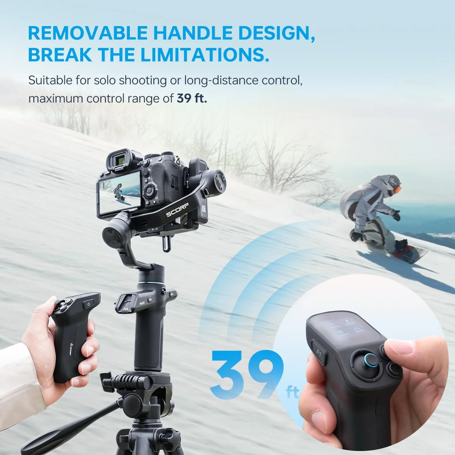 FeiyuTech SCORP Mini-3 PRO All in One 3-Axis Camera Stabilizer,Built-in 4.0 AI Track Handheld Gimbal,Detached Grip Handle with 12m Wireless Control,2KG Payload,1/4"Expansion Port,for Camera and Phone FeiyuTech SCORP Mini-3 PRO All in One 3-Axis Camera Stabilizer,Built-in 4.0 AI Track Handheld Gimbal,Detached Grip Handle with 12m Wireless Control,2KG Payload,1/4"Expansion Port,for Camera and Phone