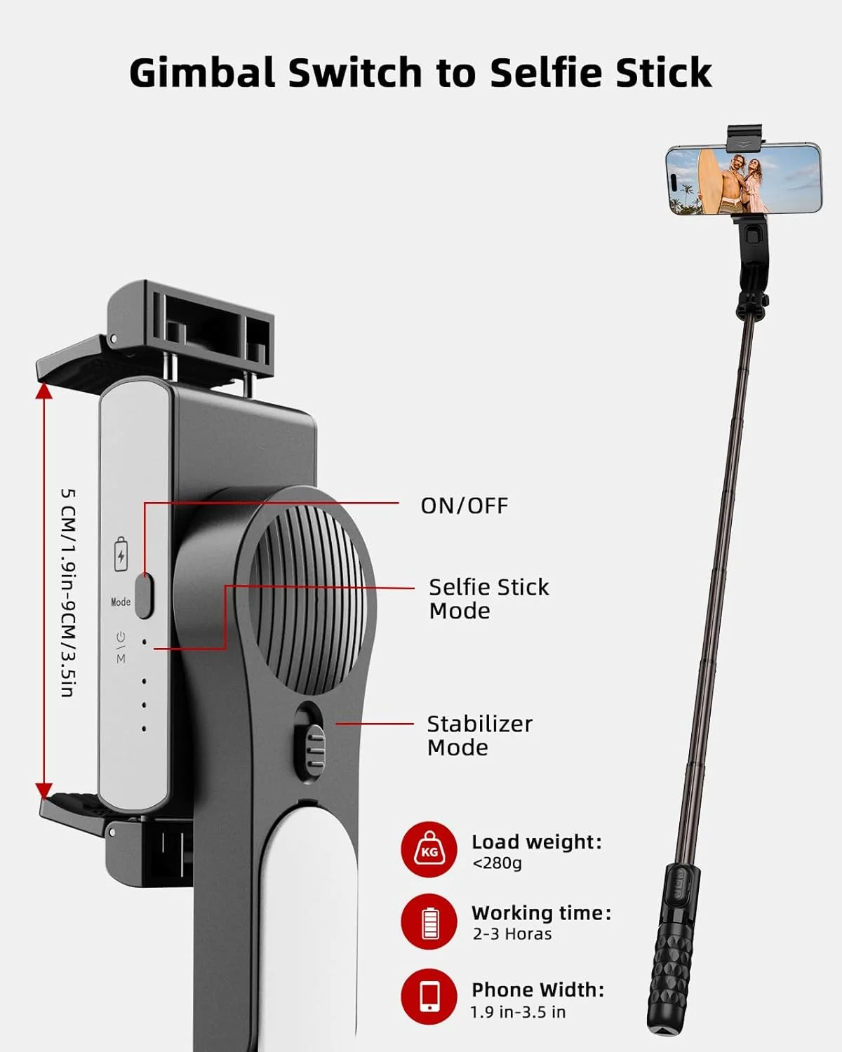 KOSCHEAL Selfie Stick Gimbal Stabilizer,1-Axis Cell Phone Stabilizer with Fill Light 360°Rotation with Wireless Controller for Android and iPhone,Ideal for Vlogging,Youtube KOSCHEAL Selfie Stick Gimbal Stabilizer,1-Axis Cell Phone Stabilizer with Fill Light 360°Rotation with Wireless Controller for Android and iPhone,Ideal for Vlogging,Youtube