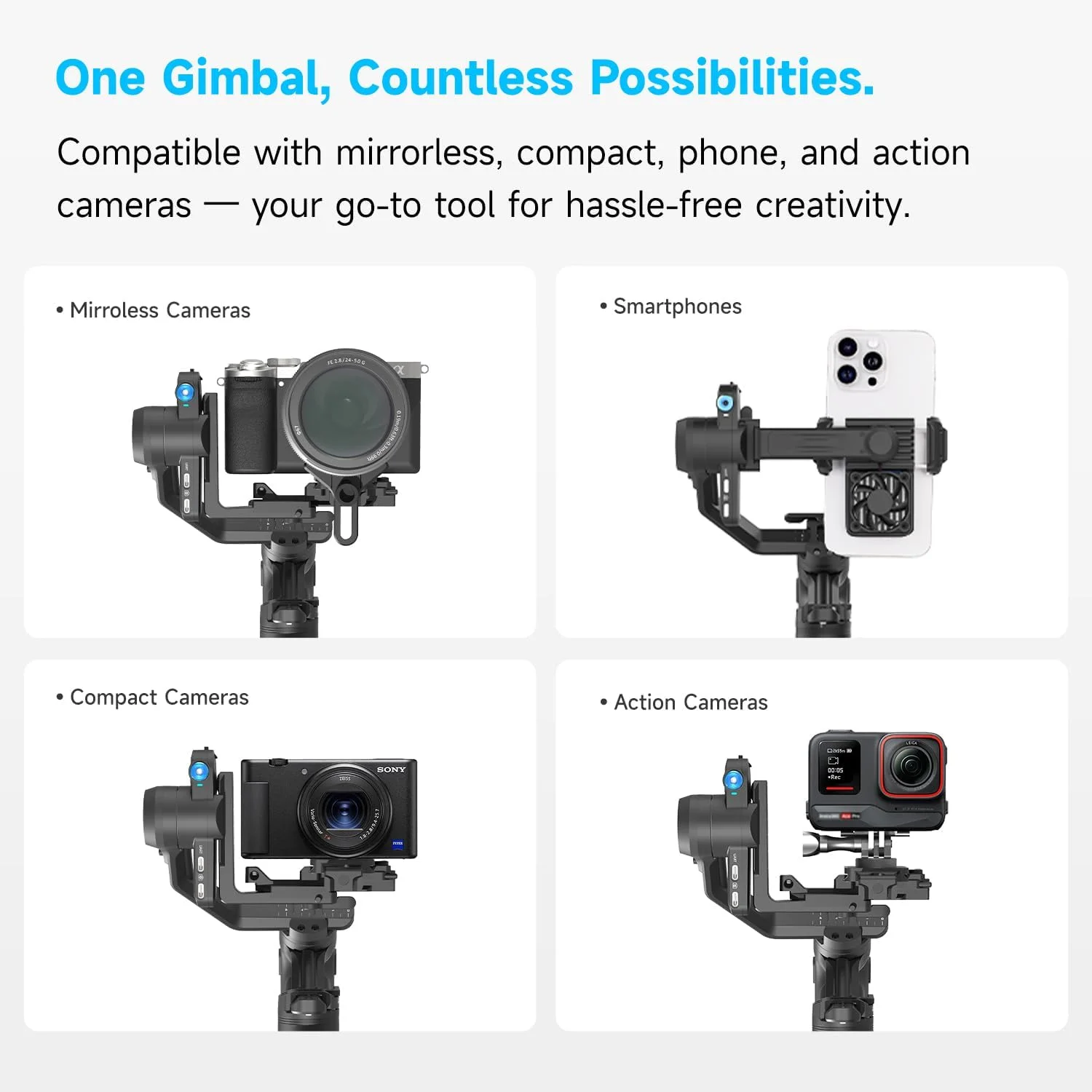 لرزشگیر دوربین سه محوره همه کاره FeiyuTech SCORP Mini-3 با سنسور ردیابی هوش مصنوعی داخلی