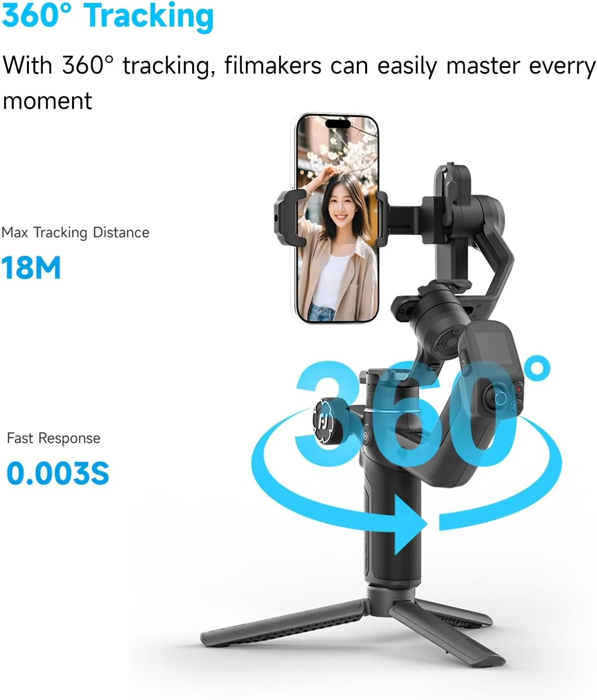 لرزشگیر دوربین سه محوره همه کاره FeiyuTech SCORP Mini-3 با سنسور ردیابی هوش مصنوعی داخلی