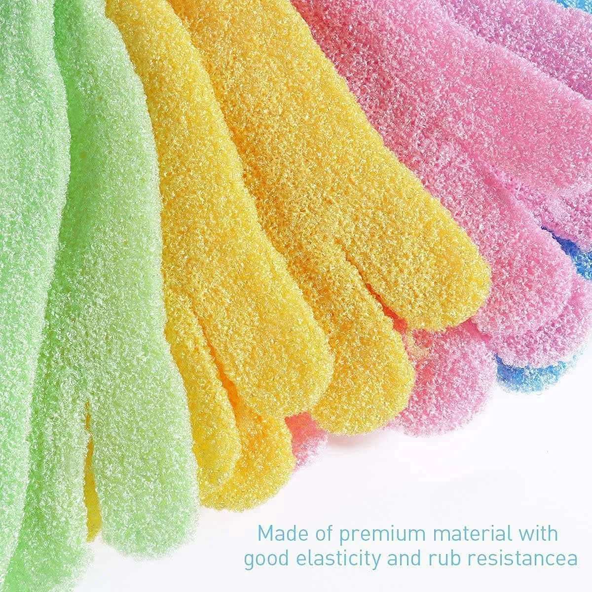 دستکش لایه بردار خزنه، دستکش حمام لایه بردار برای اسکراب بدن، 4 جفت دستکش لایه بردار خزنه، دستکش حمام لایه بردار برای اسکراب بدن، 4 جفت