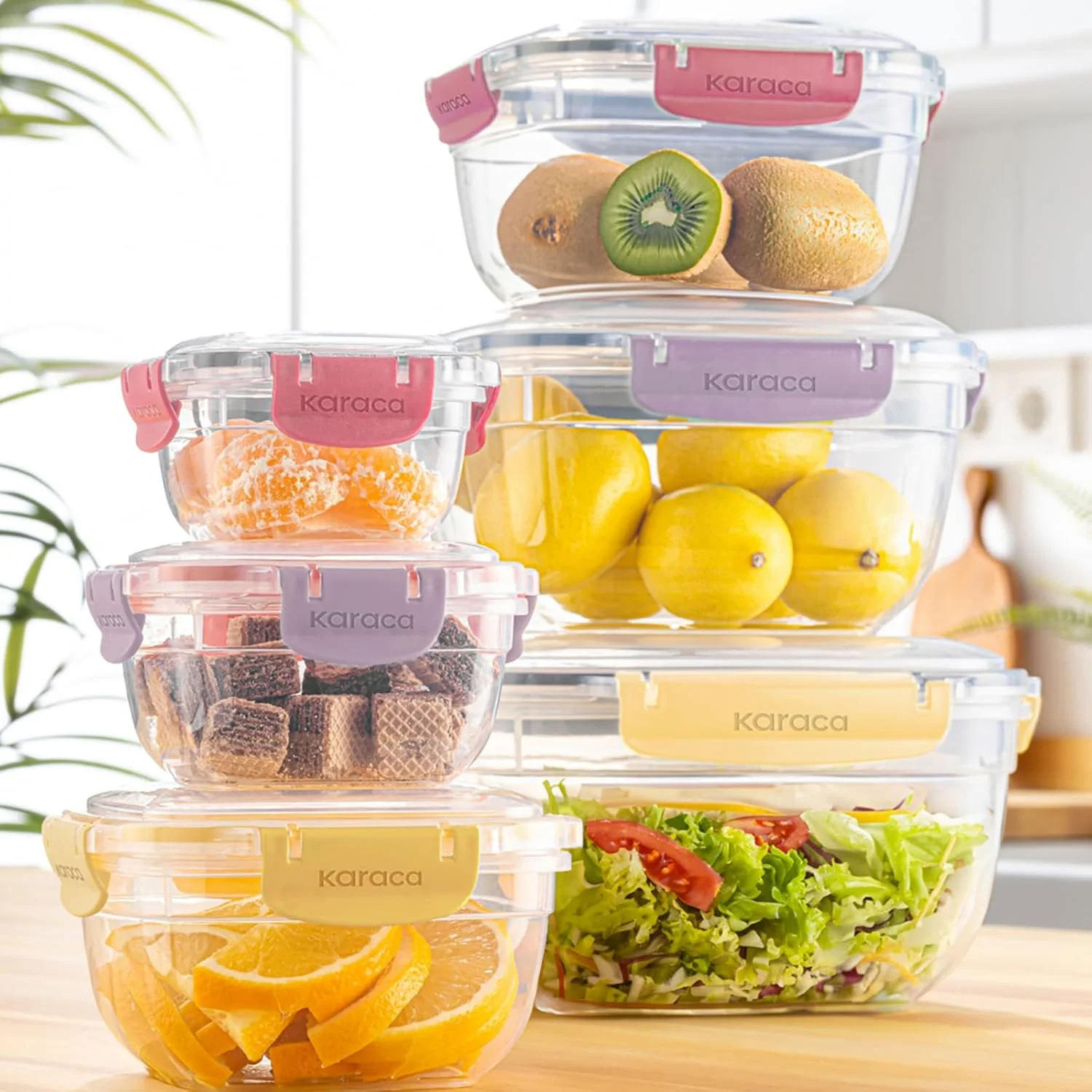 ست ظروف نگهدارنده 6 پارچه کاراجا مدل Locker Save