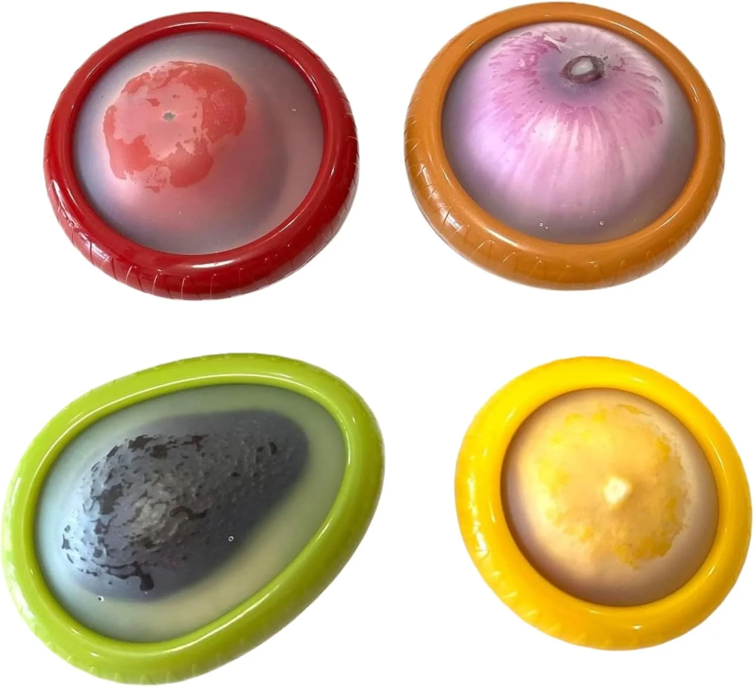 نگهدارنده آووکادو و پیاز JXYT، جعبه نگهداری سیلیکونی میوه، جعبه نگهداری ضد اکسیداسیون میوه و سبزیجات، مجموعه 4 تایی ظروف نگهداری قابل استفاده مجدد، برای سیر، پیاز، لیمو و سیب زمینی نگهدارنده آووکادو و پیاز JXYT، جعبه نگهداری سیلیکونی میوه، جعبه نگهداری ضد اکسیداسیون میوه و سبزیجات، مجموعه 4 تایی ظروف نگهداری قابل استفاده مجدد، برای سیر، پیاز، لیمو و سیب زمینی