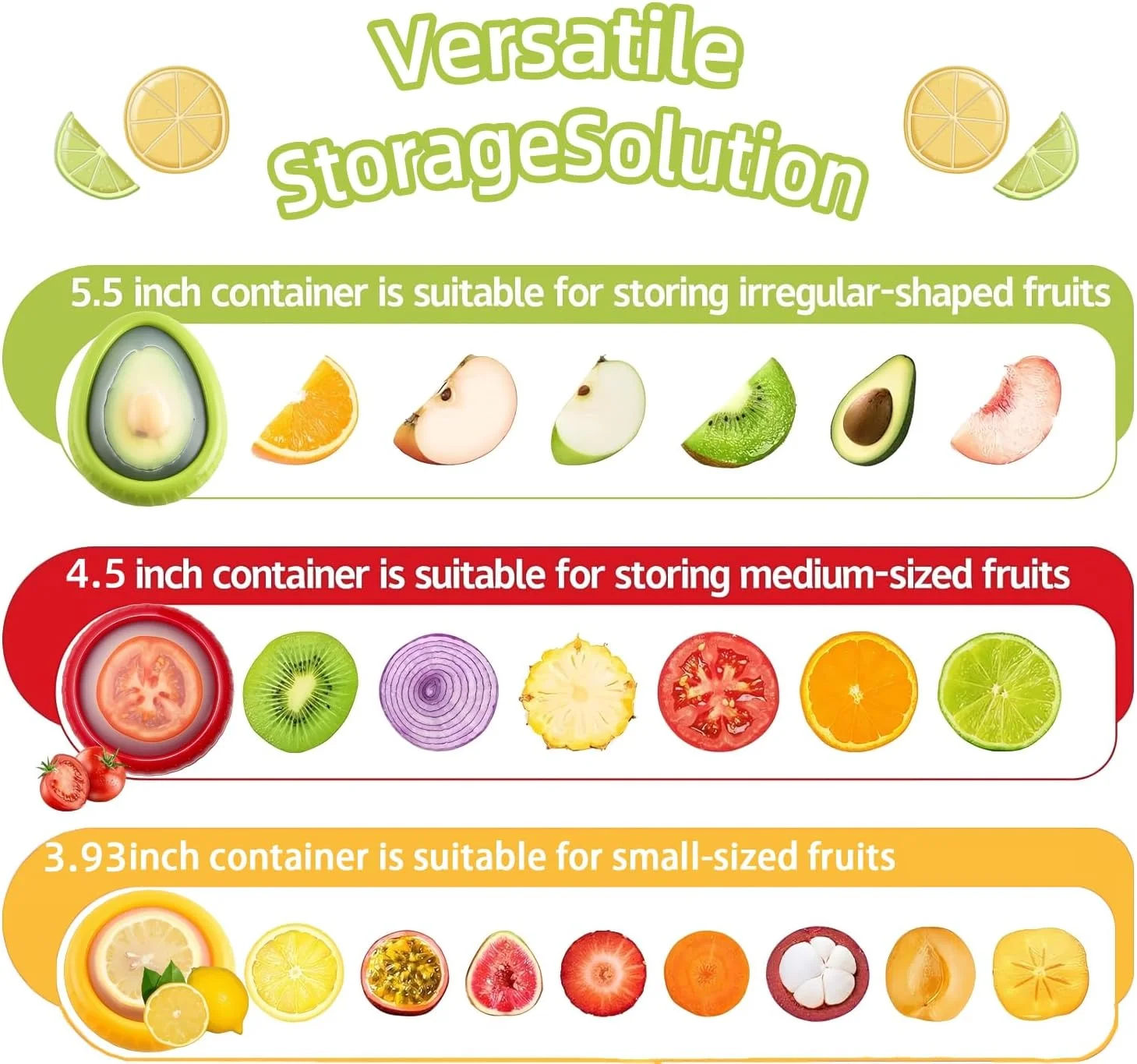 نگهدارنده آووکادو و پیاز JXYT، جعبه نگهداری سیلیکونی میوه، جعبه نگهداری ضد اکسیداسیون میوه و سبزیجات، مجموعه 4 تایی ظروف نگهداری قابل استفاده مجدد، برای سیر، پیاز، لیمو و سیب زمینی