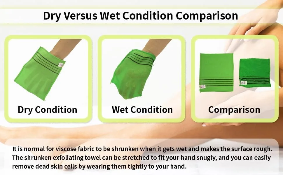 HMI Korean Bath Exfoliating Washcloth Body Scrub Towel 8 Pcs - Red 4 Green 4 Small Size GOLDSANGSA HMI Korean Bath Exfoliating Washcloth Body Scrub Towel 8 Pcs - Red 4 Green 4 Small Size GOLDSANGSA