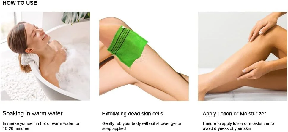 HMI Korean Bath Exfoliating Washcloth Body Scrub Towel 8 Pcs - Red 4 Green 4 Small Size GOLDSANGSA HMI Korean Bath Exfoliating Washcloth Body Scrub Towel 8 Pcs - Red 4 Green 4 Small Size GOLDSANGSA