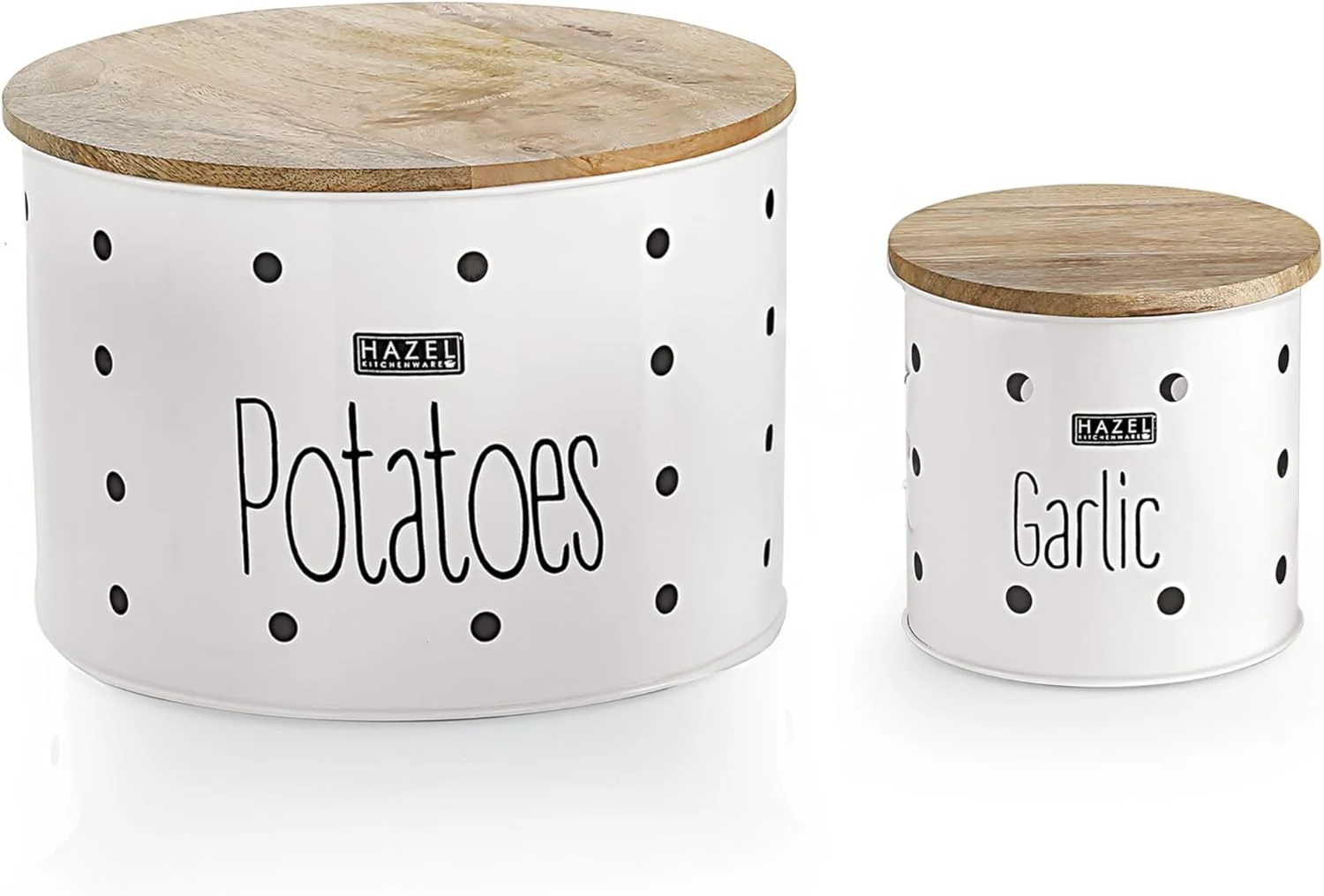 ظروف نگهداری سیر و سیب زمینی HAZEL | ظروف نگهداری سیب زمینی و سیر، ست 2 عددی