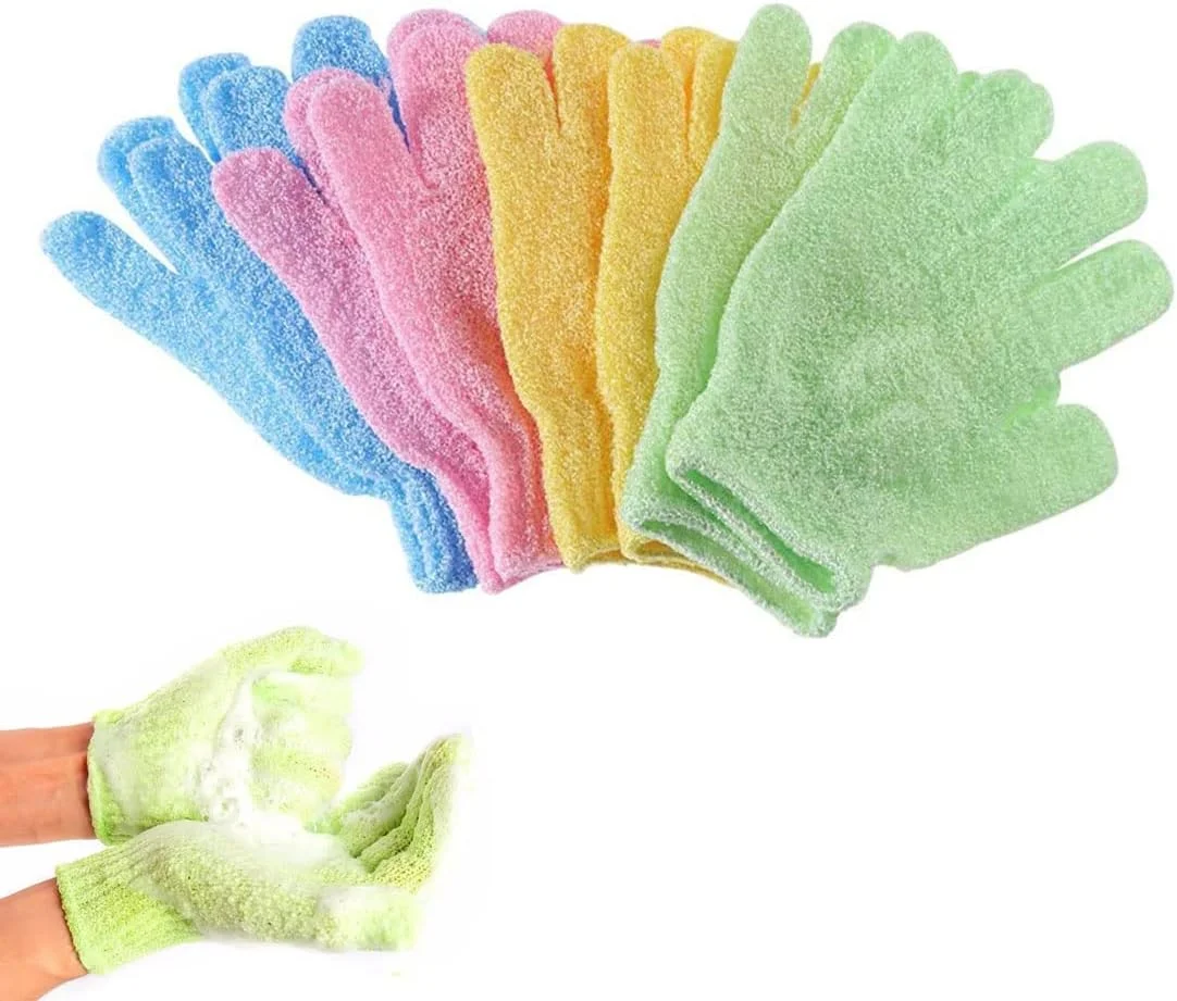 دستکش لایه بردار بدن ELECDON، مناسب برای اسکراب بدن، لایه برداری، ماساژ اسپا، از بین بردن سلول های مرده پوست، 4 جفت دستکش لایه بردار بدن ELECDON، مناسب برای اسکراب بدن، لایه برداری، ماساژ اسپا، از بین بردن سلول های مرده پوست، 4 جفت