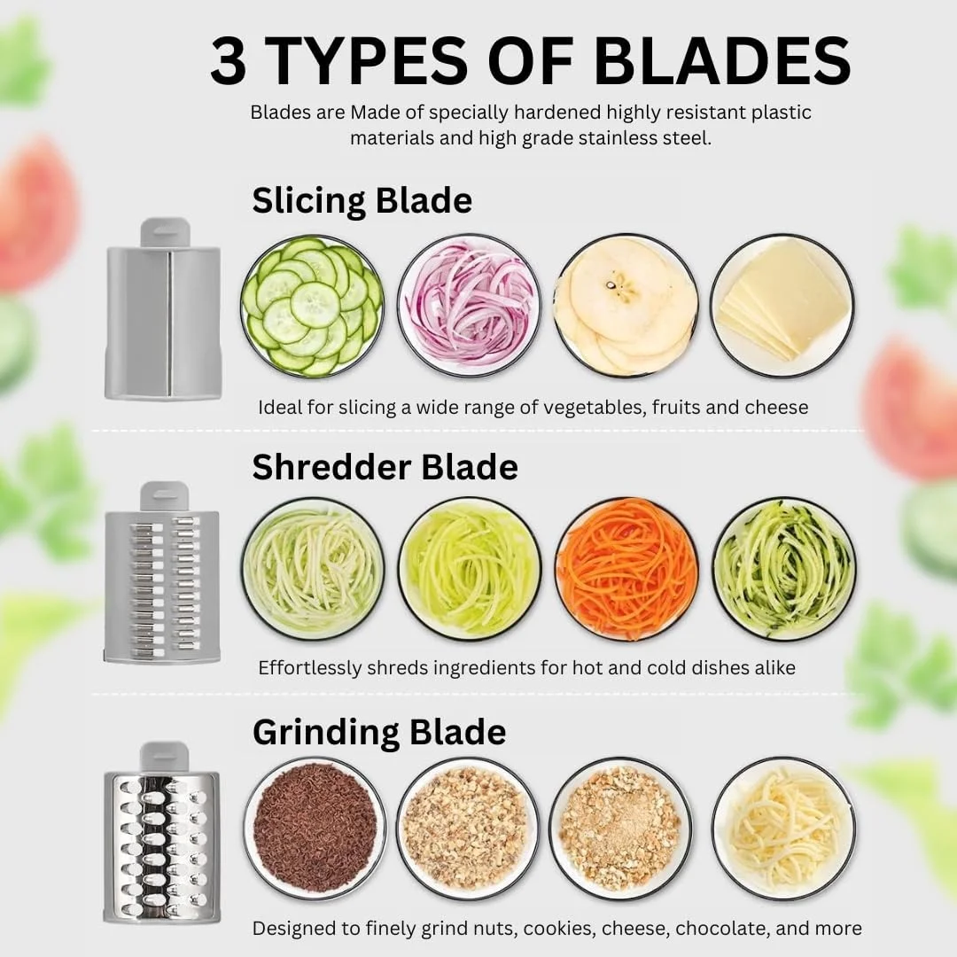خردکن و اسلایسر سبزیجات 22 در 1 هارتلی (مفرمة وقطاعة) | ابزار آشپزخانه چند منظوره با 13 تیغه، محفظه نگهداری، اسلایسر تخم مرغ، برش سیب زمینی سرخ کرده، برس تمیز کننده - سبز