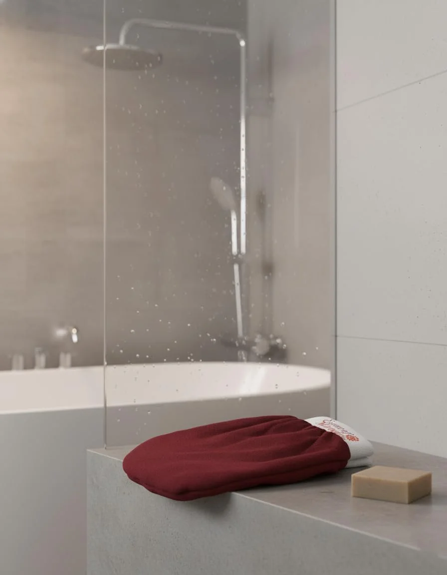 دستکش لایه بردار مراکشی کسا اسنس آف مراکو، دستکش اسکراب لایه برداری حمام، ساخت مراکش دستکش لایه بردار مراکشی کسا اسنس آف مراکو، دستکش اسکراب لایه برداری حمام، ساخت مراکش