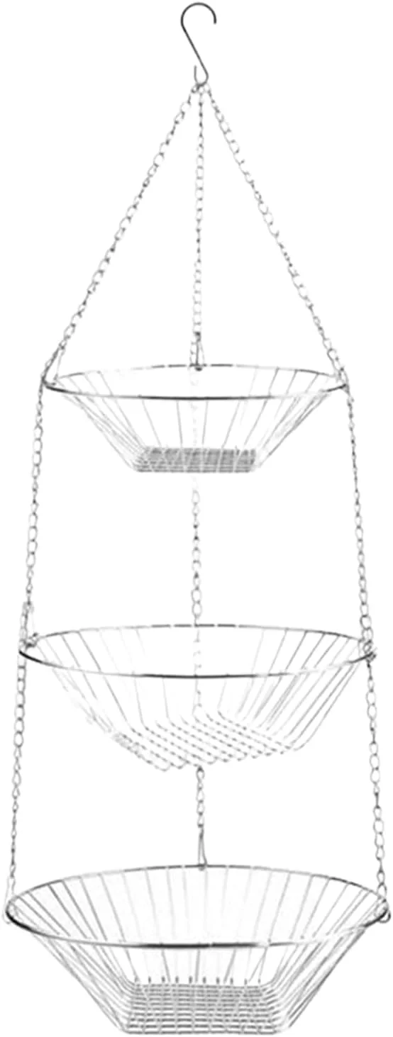 سبد میوه و سبزیجات | قفسه سیمی 3 طبقه برای صرفه جویی در فضا - سبد میوه آشپزخانه و نظم دهنده سبزیجات | برای مواد غذایی، تنقلات، نان، سیب زمینی، پیاز، ابزار باغبانی، لوازم حمام، باغ، حیاط، سازماندهی انبار سبد میوه و سبزیجات | قفسه سیمی 3 طبقه برای صرفه جویی در فضا - سبد میوه آشپزخانه و نظم دهنده سبزیجات | برای مواد غذایی، تنقلات، نان، سیب زمینی، پیاز، ابزار باغبانی، لوازم حمام، باغ، حیاط، سازماندهی انبار
