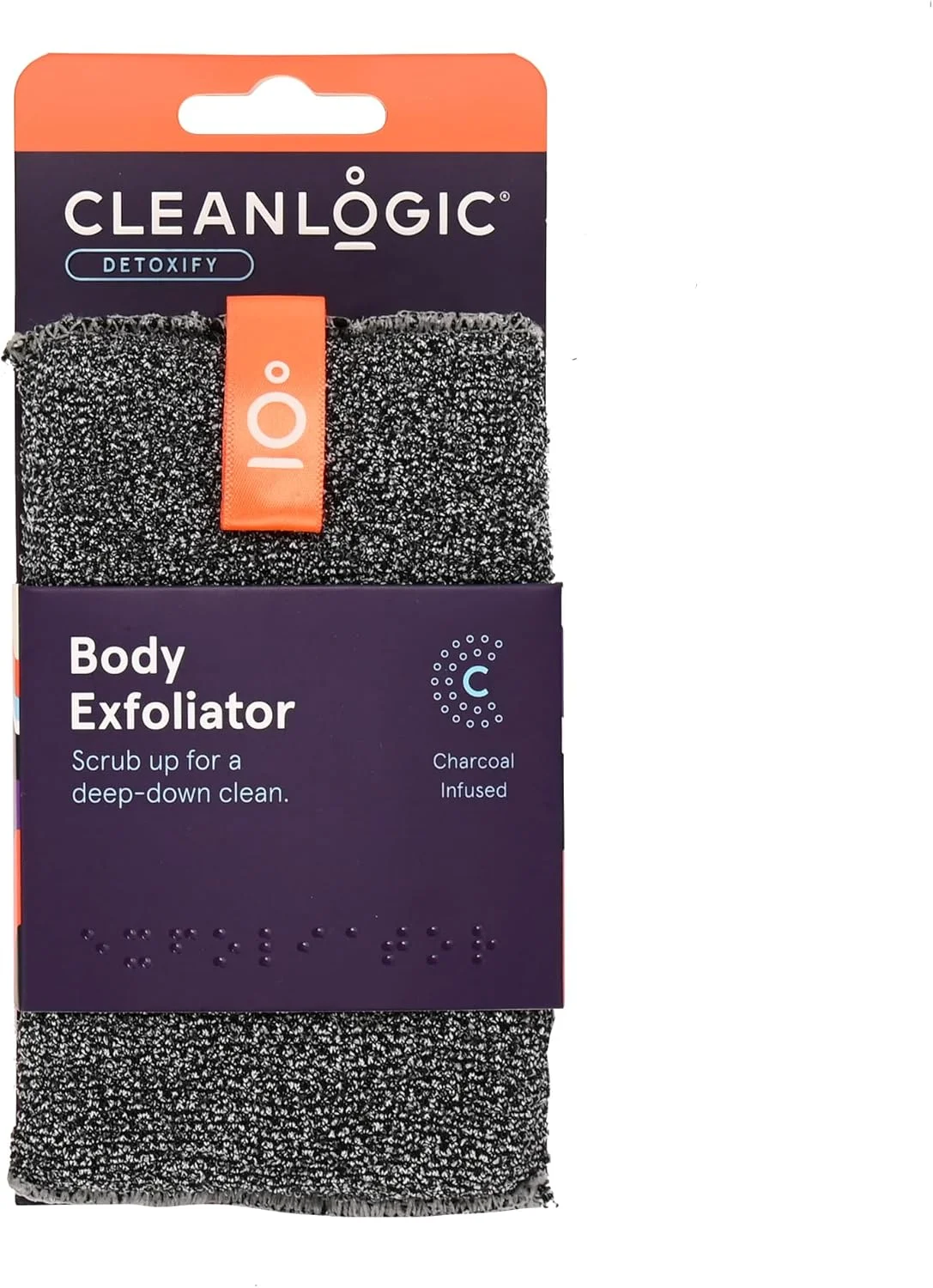 لیف لایه بردار بدن Cleanlogic Detoxify با عصاره زغال، ابزار لایه بردار قابل استفاده مجدد برای داشتن پوستی صاف و نرم تر، روتین روزانه مراقبت از پوست، 1 عدد لیف لایه بردار بدن Cleanlogic Detoxify با عصاره زغال، ابزار لایه بردار قابل استفاده مجدد برای داشتن پوستی صاف و نرم تر، روتین روزانه مراقبت از پوست، 1 عدد