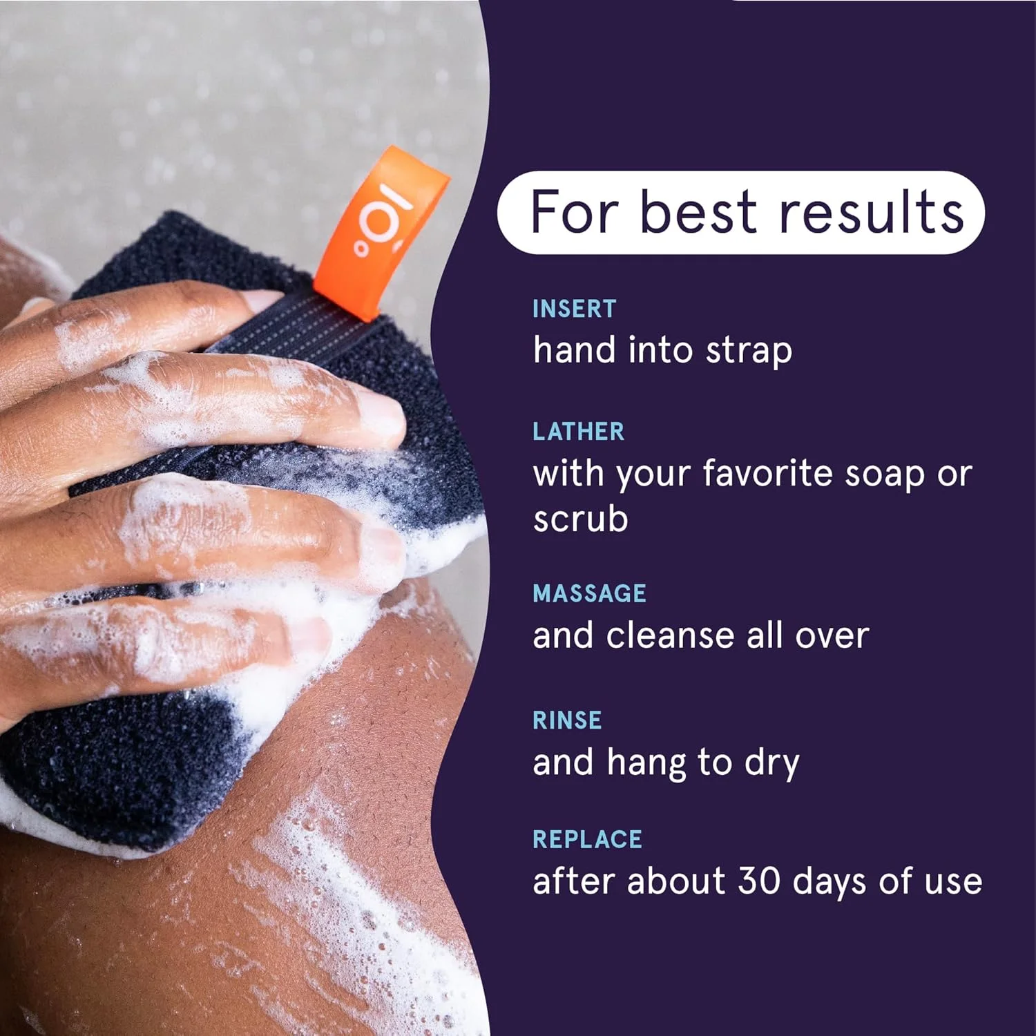 لیف لایه بردار بدن Cleanlogic Detoxify با عصاره زغال، ابزار لایه بردار قابل استفاده مجدد برای داشتن پوستی صاف و نرم تر، روتین روزانه مراقبت از پوست، 1 عدد لیف لایه بردار بدن Cleanlogic Detoxify با عصاره زغال، ابزار لایه بردار قابل استفاده مجدد برای داشتن پوستی صاف و نرم تر، روتین روزانه مراقبت از پوست، 1 عدد