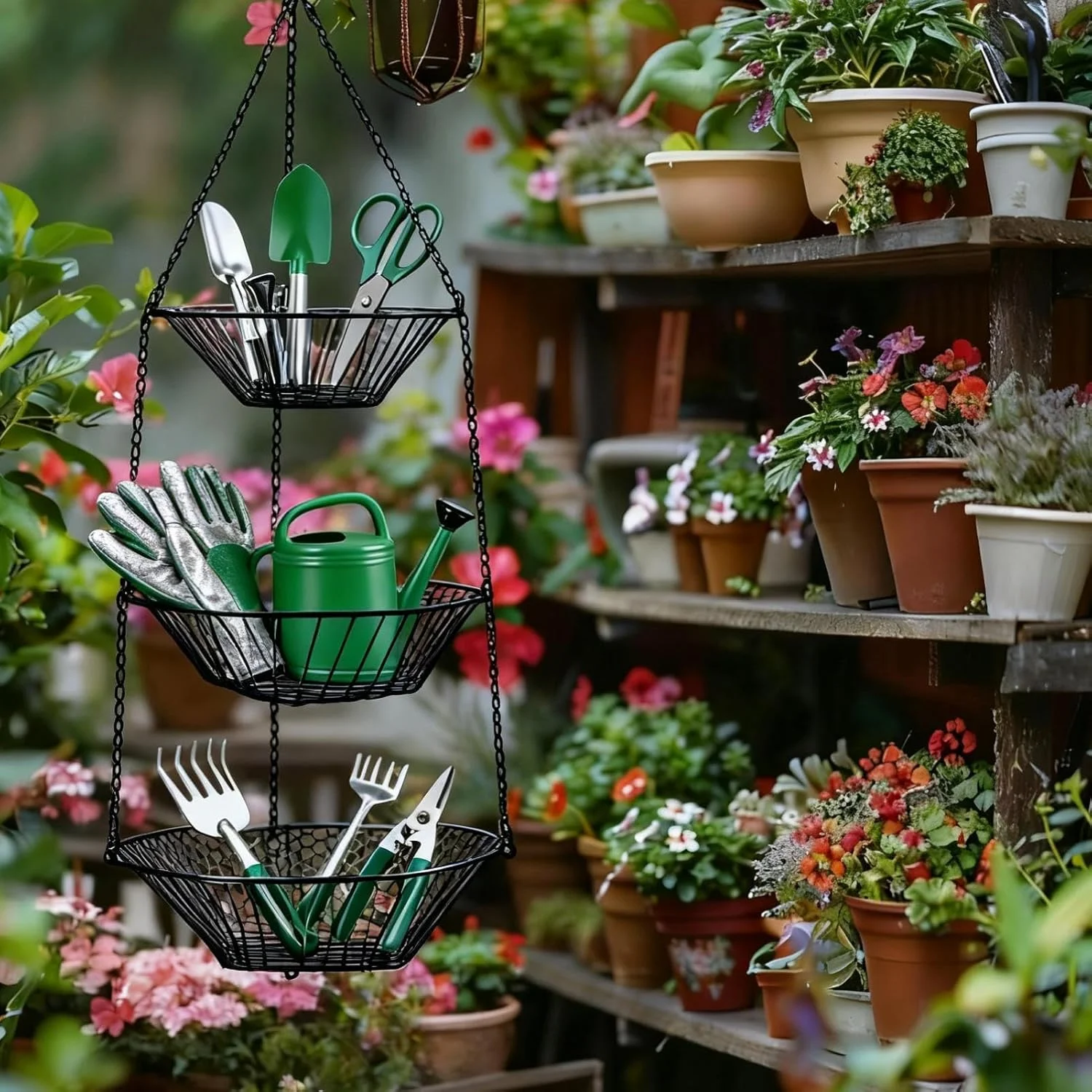 سبد میوه و سبزیجات | قفسه سیمی 3 طبقه - سبد میوه آشپزخانه، مناسب برای نگهداری مواد غذایی، نان، سیب زمینی، پیاز، ابزار باغبانی، سازماندهی انباری، حمام، باغ و حیاط سبد میوه و سبزیجات | قفسه سیمی 3 طبقه - سبد میوه آشپزخانه، مناسب برای نگهداری مواد غذایی، نان، سیب زمینی، پیاز، ابزار باغبانی، سازماندهی انباری، حمام، باغ و حیاط