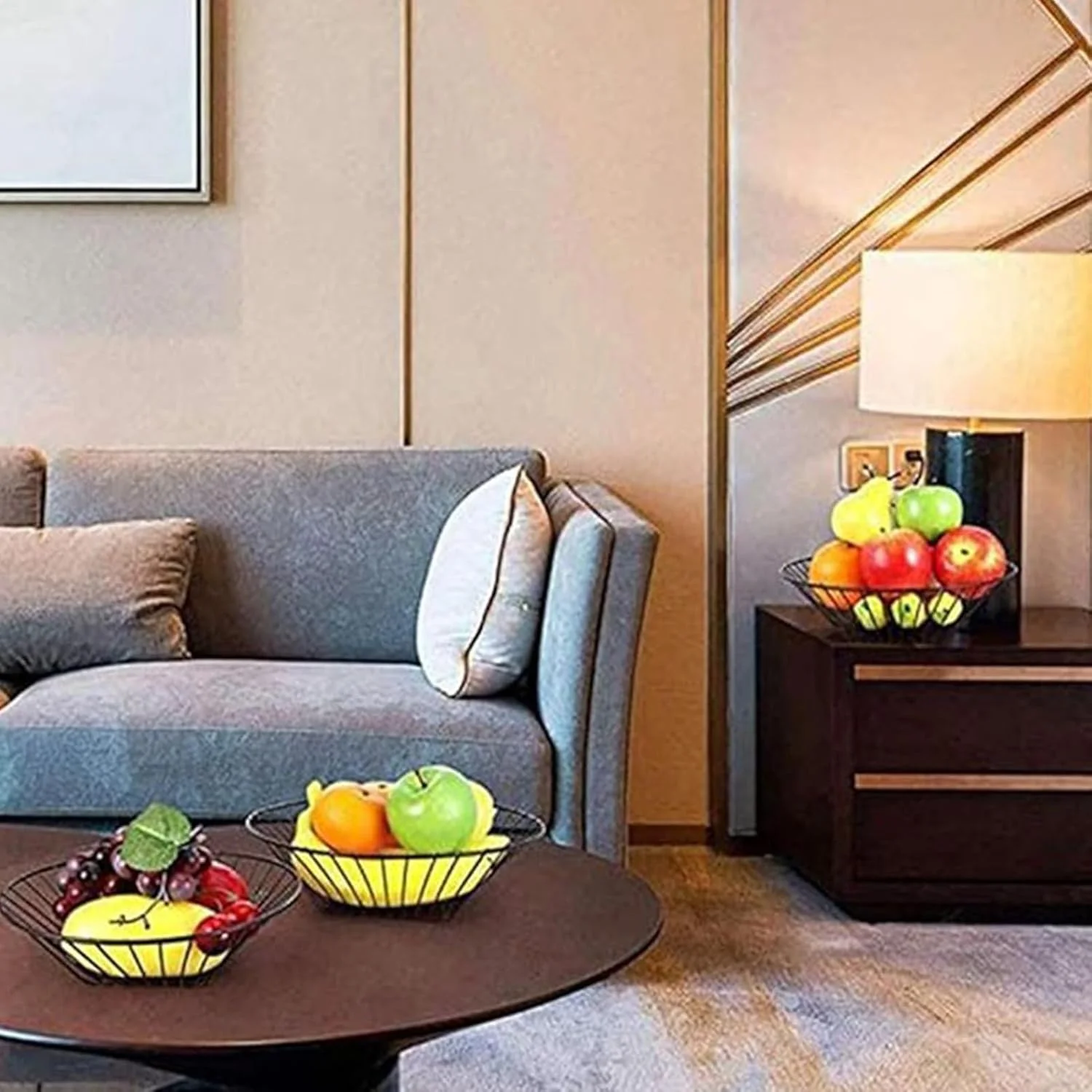 سبد میوه، قفسه سیمی 3 طبقه برای صرفه جویی در فضا - سبد سازمان دهنده میوه آشپزخانه، برای مواد غذایی، تنقلات، نان، سیب زمینی، پیاز، ابزار باغبانی، سازماندهی انباری حیاط باغ حمام