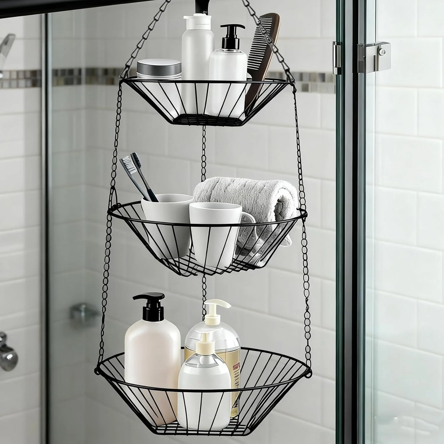 سبد میوه و سبزیجات آشپزخانه، ارگانایزر 3 طبقه فلزی، سبد میوه فلزی طبقاتی آشپزخانه - برای نگهداری مواد غذایی، نان، سیب زمینی، پیاز، ابزار باغبانی، لوازم حمام، باغ، حیاط و سازماندهی انباری سبد میوه و سبزیجات آشپزخانه، ارگانایزر 3 طبقه فلزی، سبد میوه فلزی طبقاتی آشپزخانه - برای نگهداری مواد غذایی، نان، سیب زمینی، پیاز، ابزار باغبانی، لوازم حمام، باغ، حیاط و سازماندهی انباری