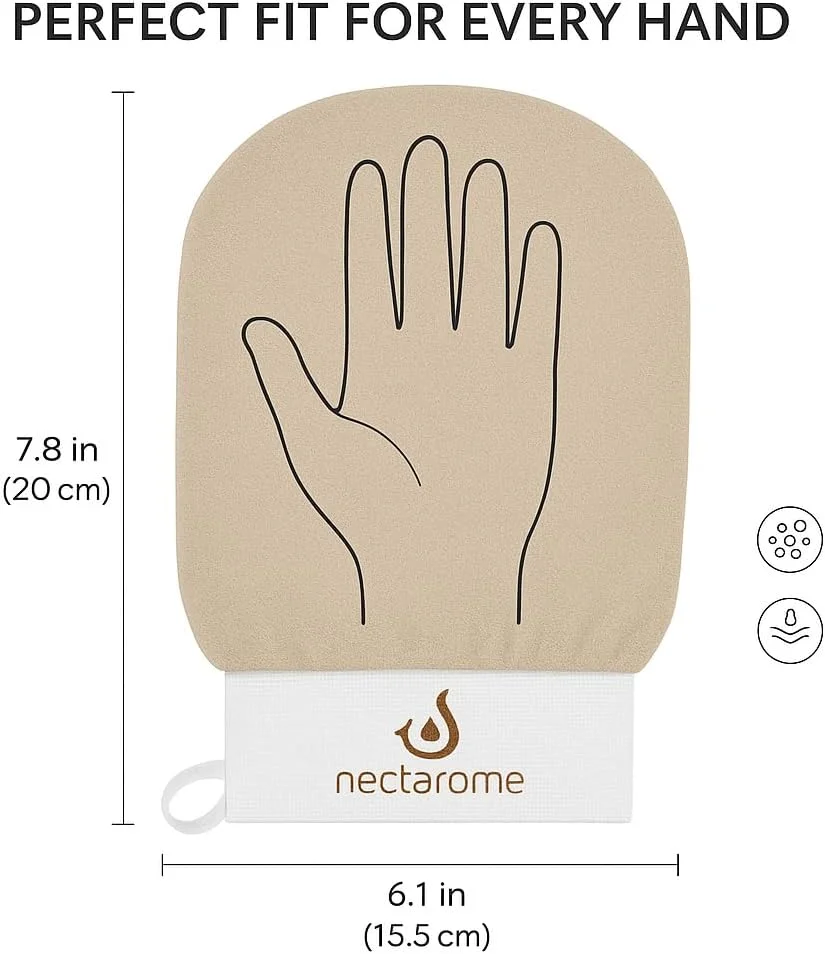 دستکش لایه بردار شنی Auramoon Nectarome - اسکرابر عمیق بدن برای از بین بردن تیرگی، پوست مرده و ناخالصی ها - بهبود گردش خون، نرم و روشن کننده پوست - بادوام و ملایم برای استفاده روزانه دستکش لایه بردار شنی Auramoon Nectarome - اسکرابر عمیق بدن برای از بین بردن تیرگی، پوست مرده و ناخالصی ها - بهبود گردش خون، نرم و روشن کننده پوست - بادوام و ملایم برای استفاده روزانه