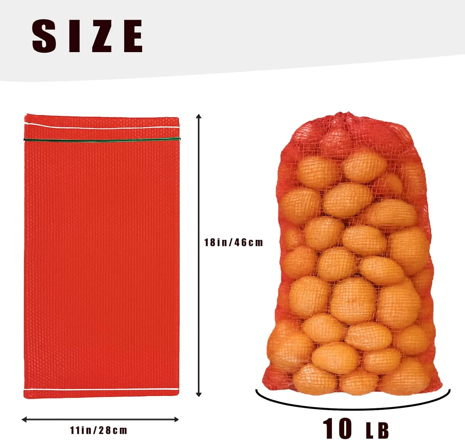 بسته 10 عددی کیسه توری CYRYLC - کیسه توری پیاز (28 × 46 سانتی متر) کیسه های ذخیره سازی سبزیجات قابل استفاده مجدد 4.5 کیلوگرمی برای پیاز، سیب زمینی، هیزم و خرچنگ بسته 10 عددی کیسه توری CYRYLC - کیسه توری پیاز (28 × 46 سانتی متر) کیسه های ذخیره سازی سبزیجات قابل استفاده مجدد 4.5 کیلوگرمی برای پیاز، سیب زمینی، هیزم و خرچنگ