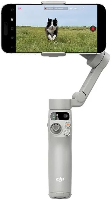 DJI Osmo Mobile 7 Gimbal Stabilizer for iPhone, Android, Built-in Tripod, Comfortable Grip, 3-Axis Phone Gimbal, ActiveTrack 7.0, OneTap Edit, Phone Charging - Grey