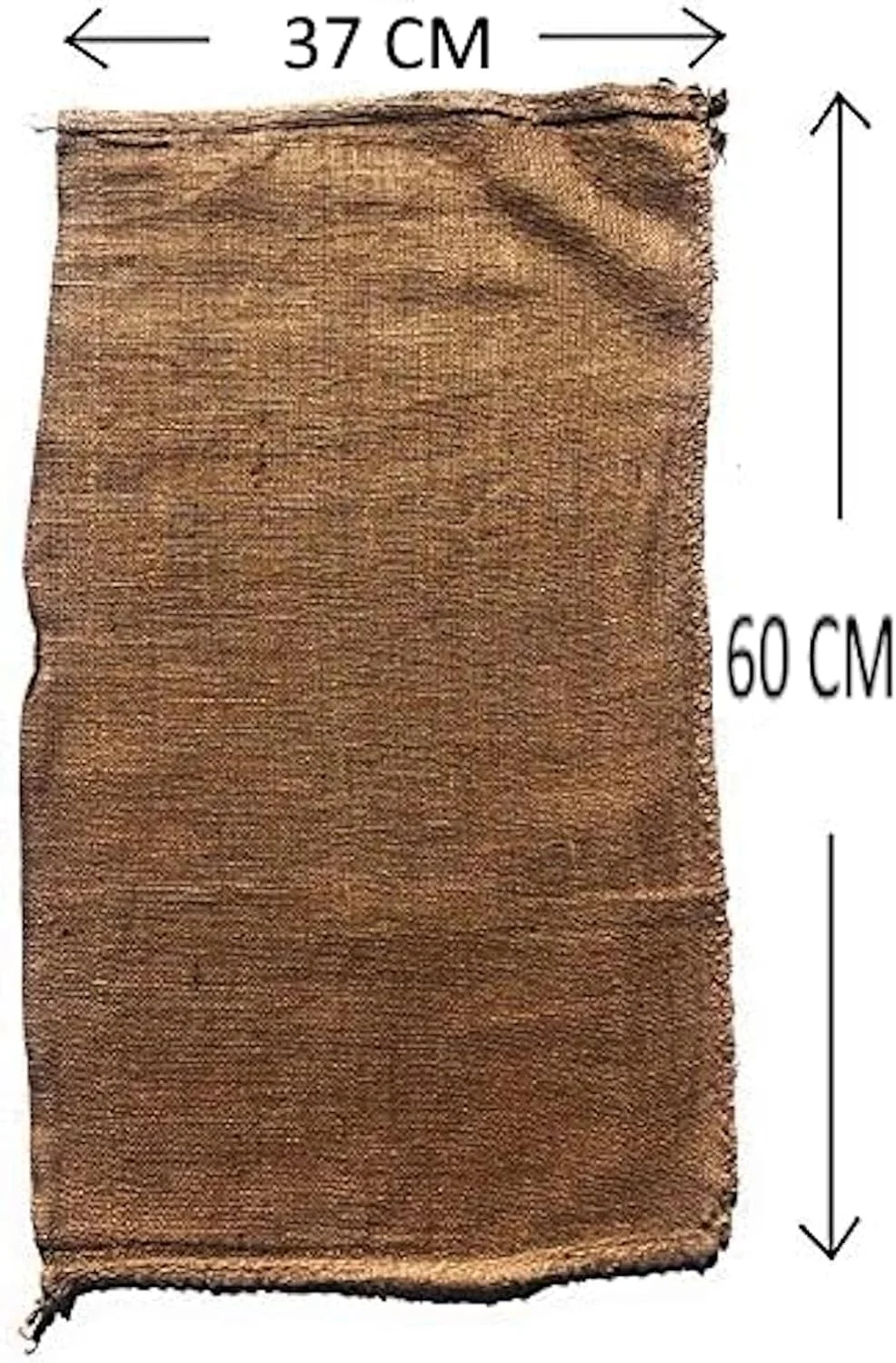 کیسه گونی 37x60 سانتی متر - کیسه های سیب زمینی جوت طبیعی، کیسه های دانه قهوه، کیسه های ذخیره دانه - سازگار با محیط زیست، قابل استفاده مجدد، کیسه های پارچه ای گونی قابل تنفس برای استفاده در باغ و خانه - KYLAQ (بسته 2 عددی)