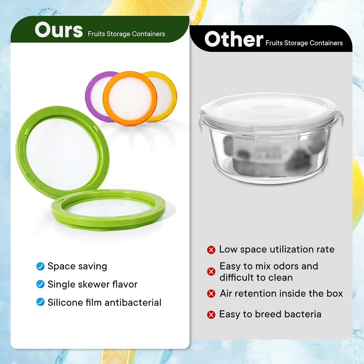 ست ۴ تکه نگهدارنده آووکادو و پیاز BHNJUTM، نگهدارنده آووکادو، نگهدارنده گوجه فرنگی، ظروف نگهداری مواد غذایی سیلیکونی قابل استفاده مجدد و نگهدارنده لیمو، سیر و سیب زمینی