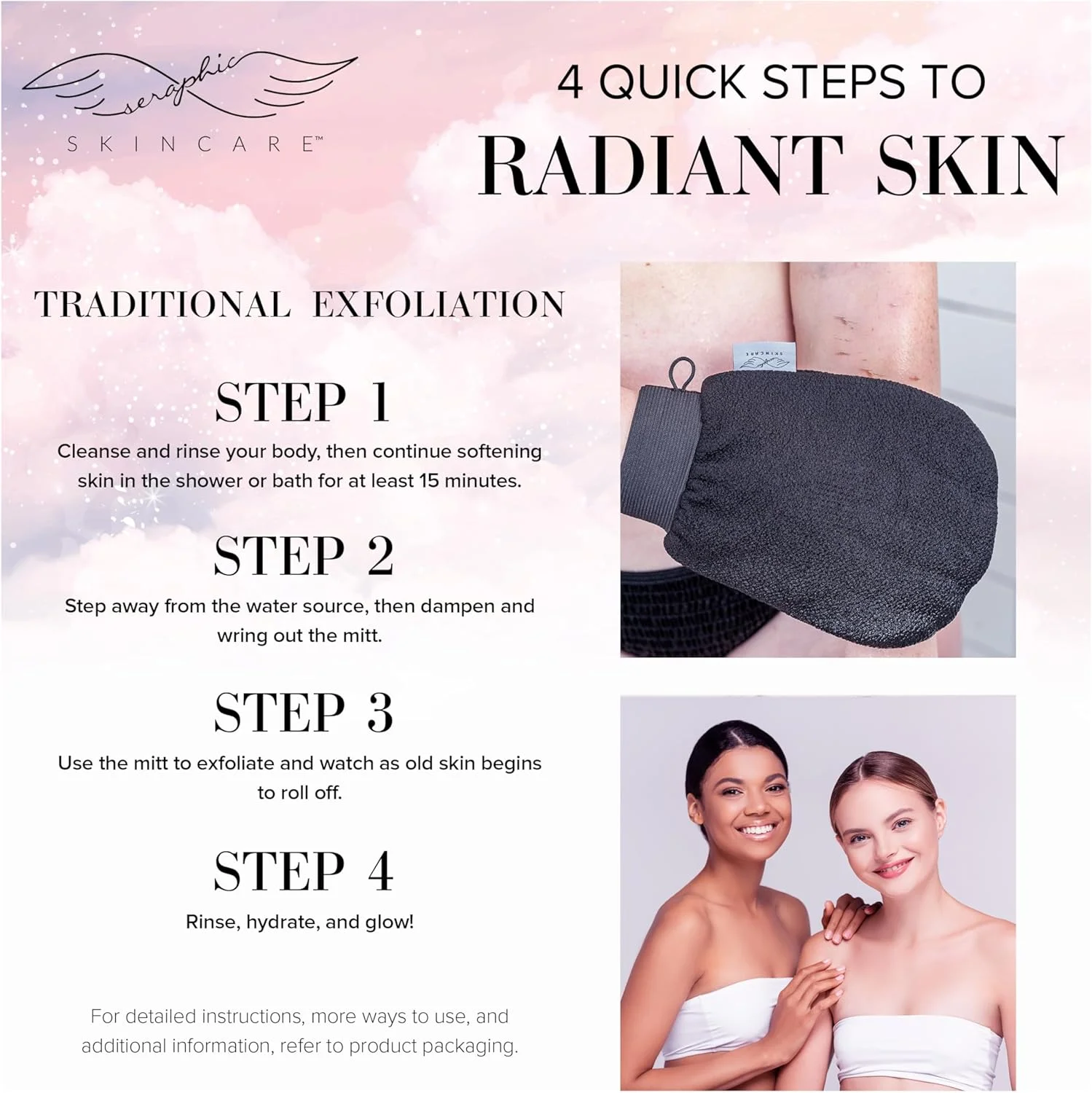 دستکش لایه بردار دو لایه کره ای Seraphic Skincare برای لایه برداری عمیق - دستکش لایه بردار الیاف ویسکوز برای دستیابی به پوستی صاف و درخشان - از بین برنده و پخش کننده برنزه کننده خودکار برای برنزه شدن یکنواخت و بی نقص دستکش لایه بردار دو لایه کره ای Seraphic Skincare برای لایه برداری عمیق - دستکش لایه بردار الیاف ویسکوز برای دستیابی به پوستی صاف و درخشان - از بین برنده و پخش کننده برنزه کننده خودکار برای برنزه شدن یکنواخت و بی نقص