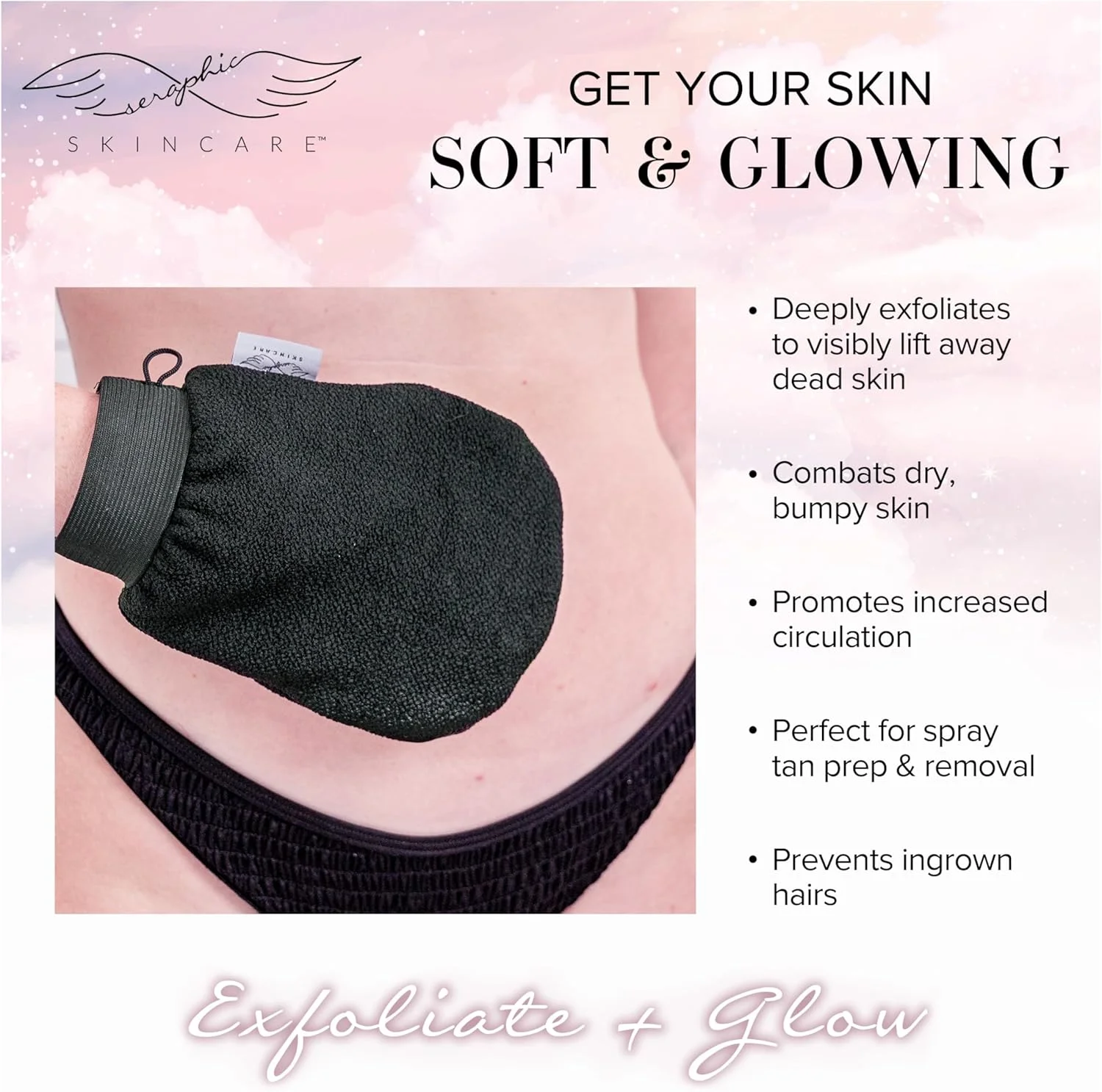 دستکش لایه بردار دو لایه کره ای Seraphic Skincare برای لایه برداری عمیق - دستکش لایه بردار الیاف ویسکوز برای دستیابی به پوستی صاف و درخشان - از بین برنده و پخش کننده برنزه کننده خودکار برای برنزه شدن یکنواخت و بی نقص دستکش لایه بردار دو لایه کره ای Seraphic Skincare برای لایه برداری عمیق - دستکش لایه بردار الیاف ویسکوز برای دستیابی به پوستی صاف و درخشان - از بین برنده و پخش کننده برنزه کننده خودکار برای برنزه شدن یکنواخت و بی نقص