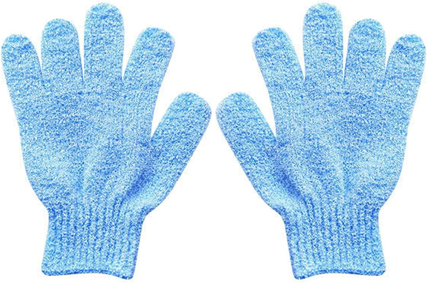 دو عدد دستکش لایه بردار بدن، دستکش حمام اسکراب بدن، دستکش لایه بردار دو طرفه برای پاکسازی بدن، اسکرابر دوش پوست (آبی) دو عدد دستکش لایه بردار بدن، دستکش حمام اسکراب بدن، دستکش لایه بردار دو طرفه برای پاکسازی بدن، اسکرابر دوش پوست (آبی)