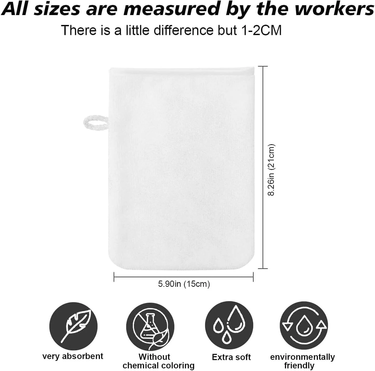 PHOGARY 10 Pack Microfiber Body Wash Mitts, Soft Face Mitten, Bath Spa Cloth, Reusable Makeup Remover Mitt Gloves, European Style Wash Cloth, 6×8 inch (White) PHOGARY 10 Pack Microfiber Body Wash Mitts, Soft Face Mitten, Bath Spa Cloth, Reusable Makeup Remover Mitt Gloves, European Style Wash Cloth, 6×8 inch (White)