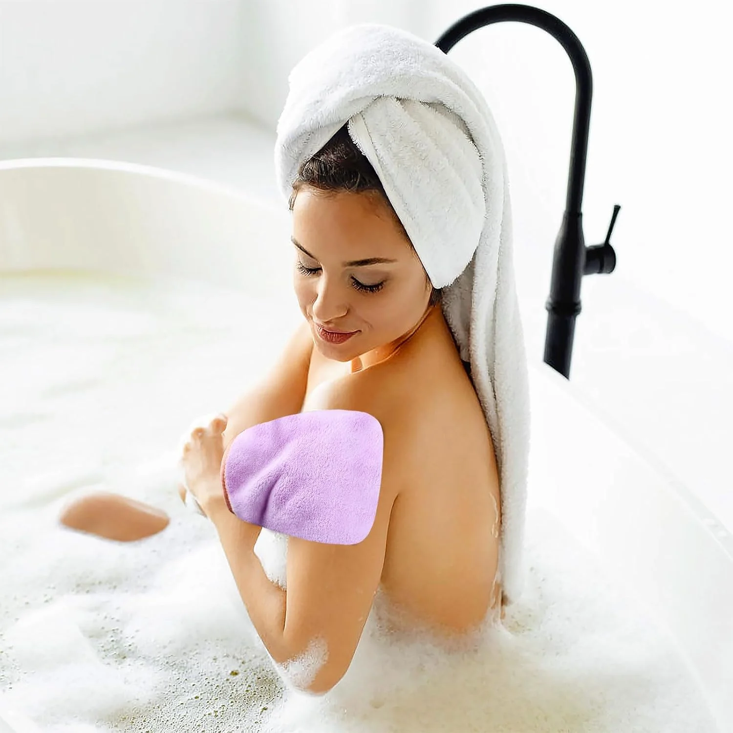 دستمال حوله ای میکروفایبر شستشوی بدن PHOGARY، بسته 6 عددی، 15x21 سانتی متر، فوق العاده جاذب و نرم، پارچه اسپا برای پاکسازی صورت و بدن، دستکش های پاک کننده آرایش قابل استفاده مجدد، 6 رنگ