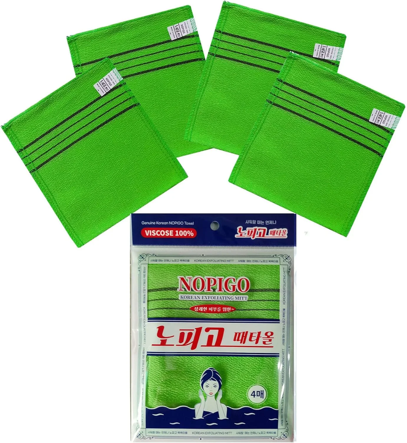 NOPIGO Korean Asian Exfoliating Bath Washcloth Mitt for Remove Dead Skin.Exfoliating Body Scrubber.Exfoliating Gloves for Body Scrub (Green 4) NOPIGO Korean Asian Exfoliating Bath Washcloth Mitt for Remove Dead Skin.Exfoliating Body Scrubber.Exfoliating Gloves for Body Scrub (Green 4)